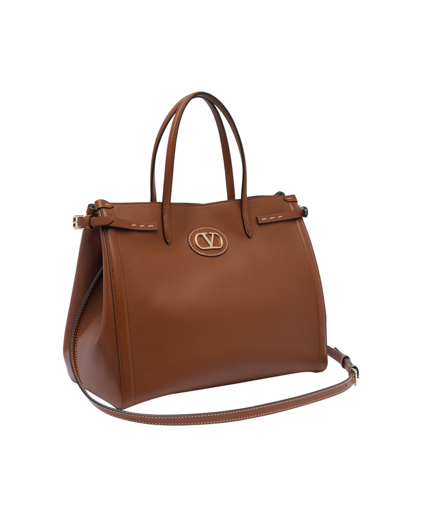 Valentino Garavani Medium Antibes Shopping Bag - Brown