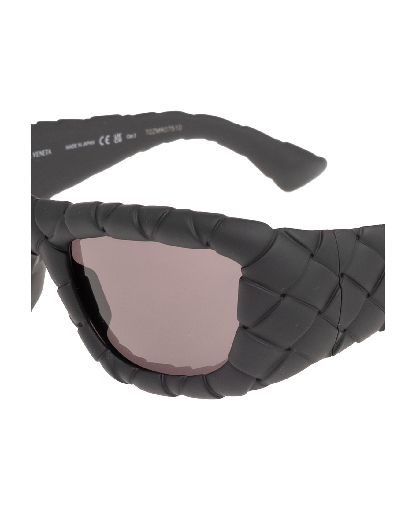 Bottega Veneta Intrecciato Sunglasses - BLACK