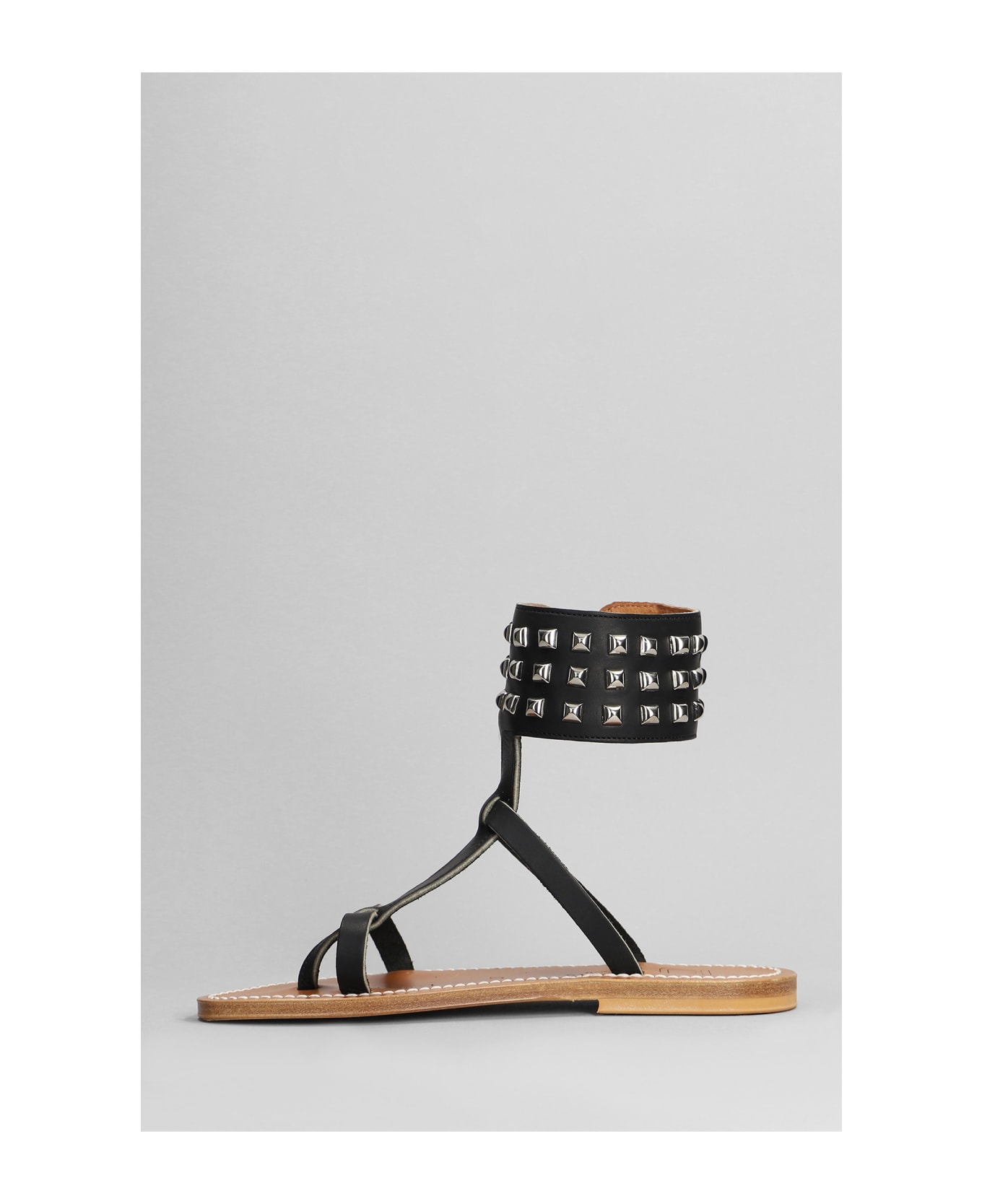 K.Jacques Forban F Flats In Black Leather - black