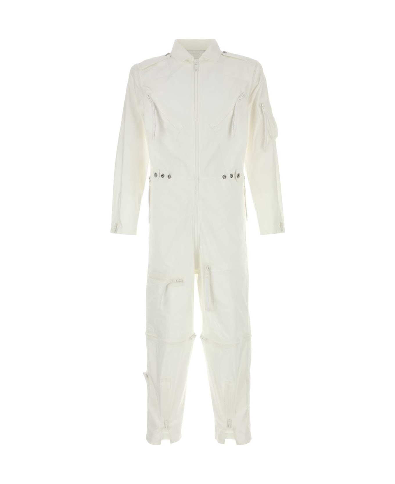 Prada White Cotton Jumpsuit - BIANCO