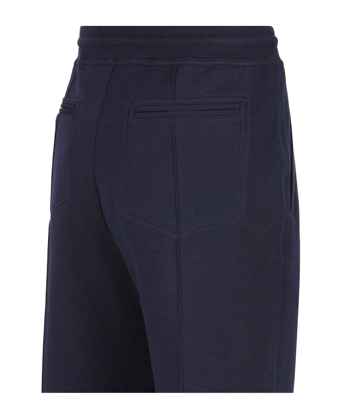 Brunello Cucinelli Drawstring Fleece Trousers - Blue
