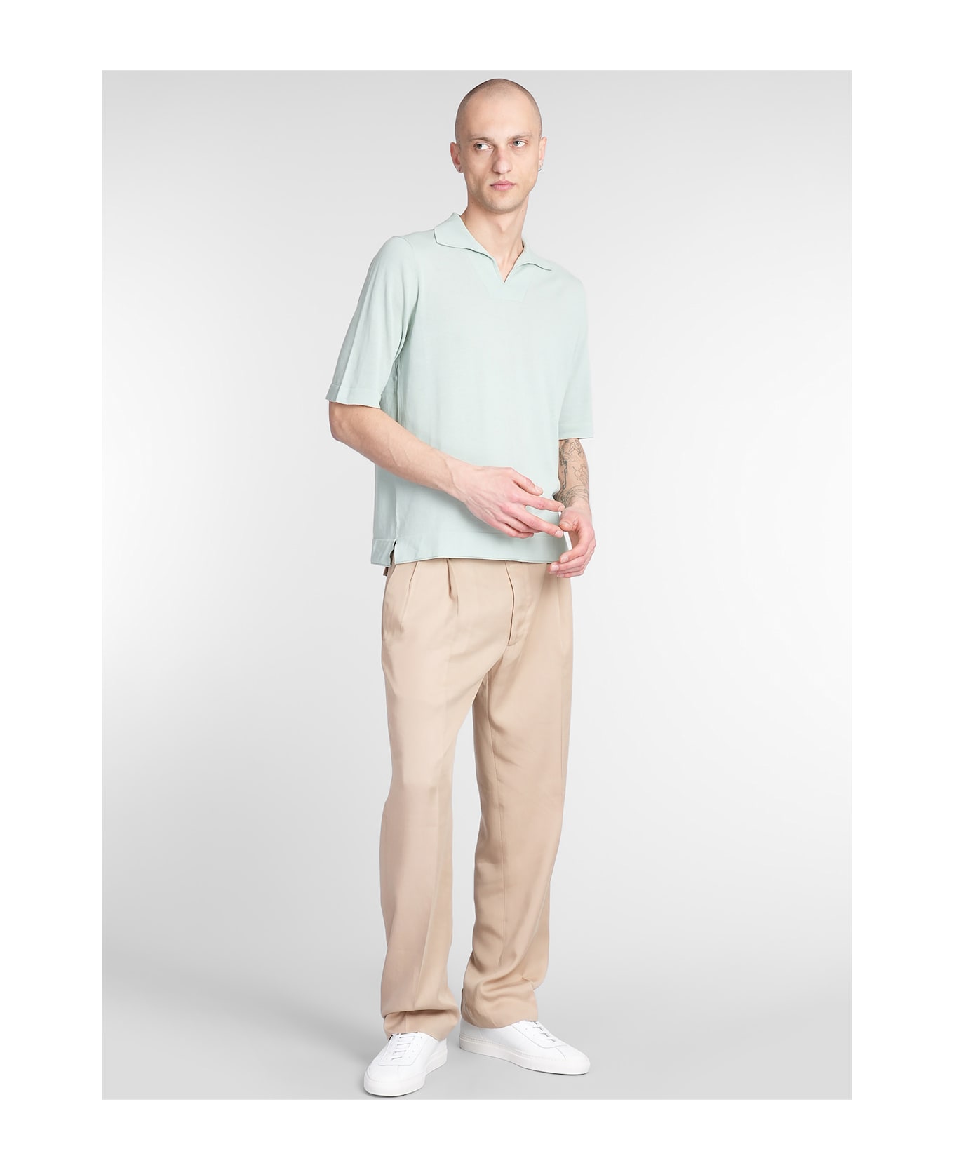 Ballantyne Polo In Green Cotton - green