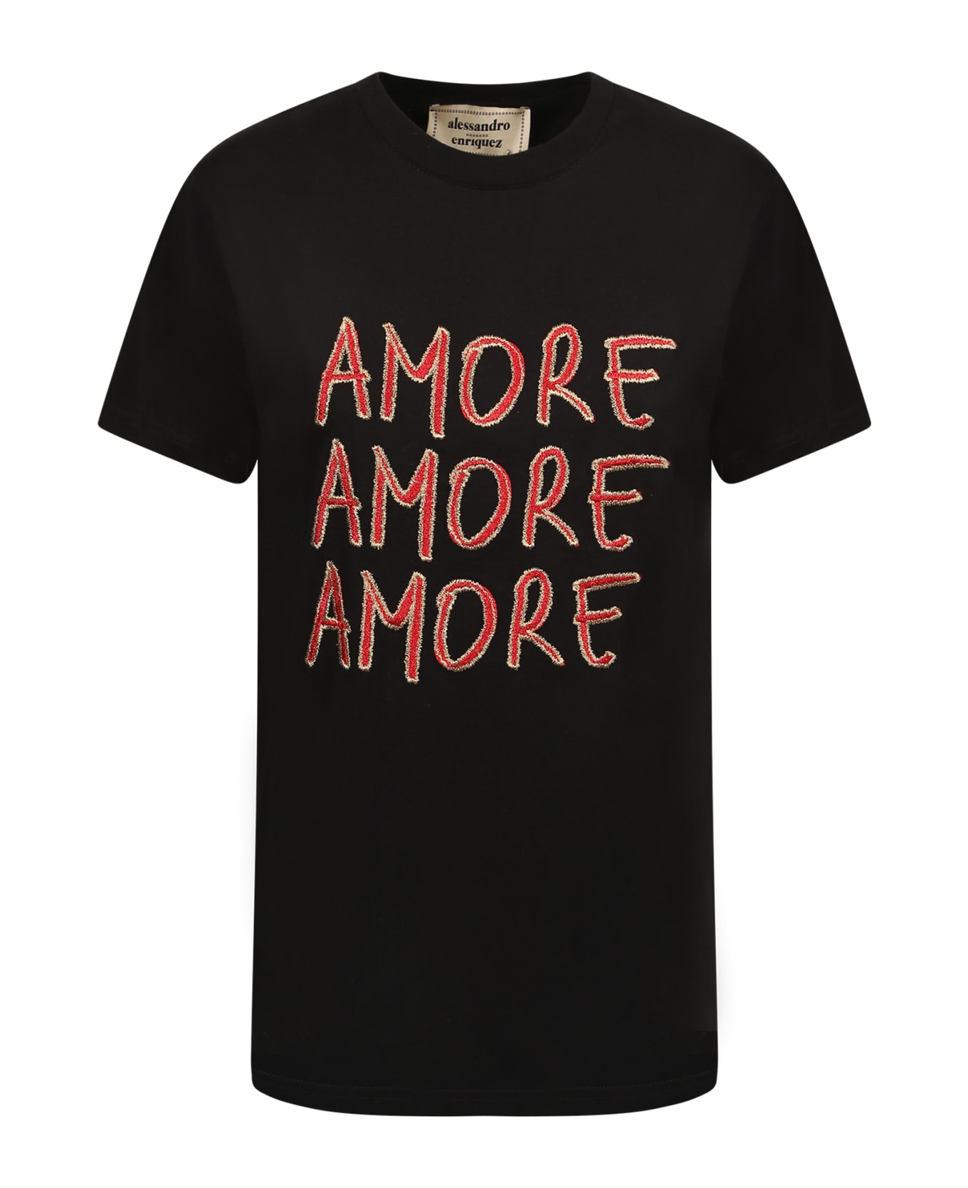 Alessandro Enriquez Cotton T-shirt - Black