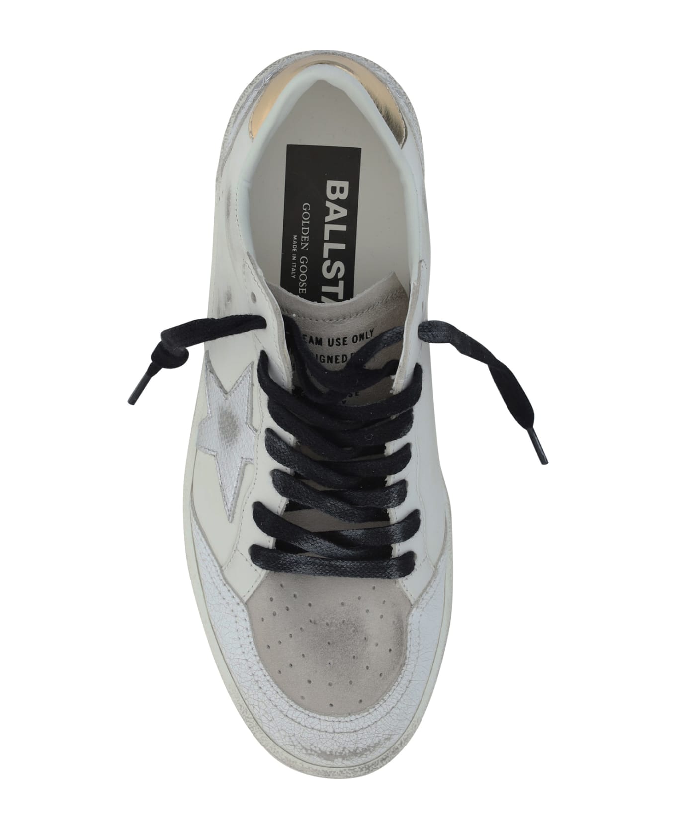 Golden Goose Ballstar Sneakers - White/silver/gold