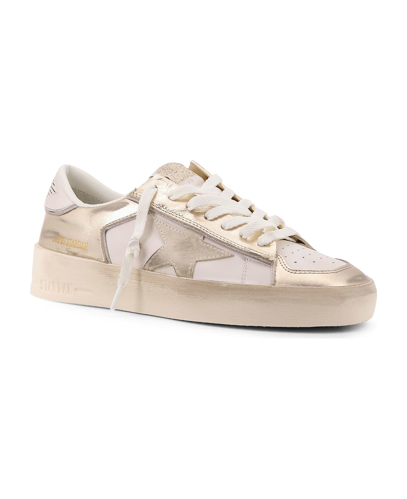 Golden Goose Stardan Leather Low-top Sneakers - STARDAN SUEDE AND LAMINATED LE
