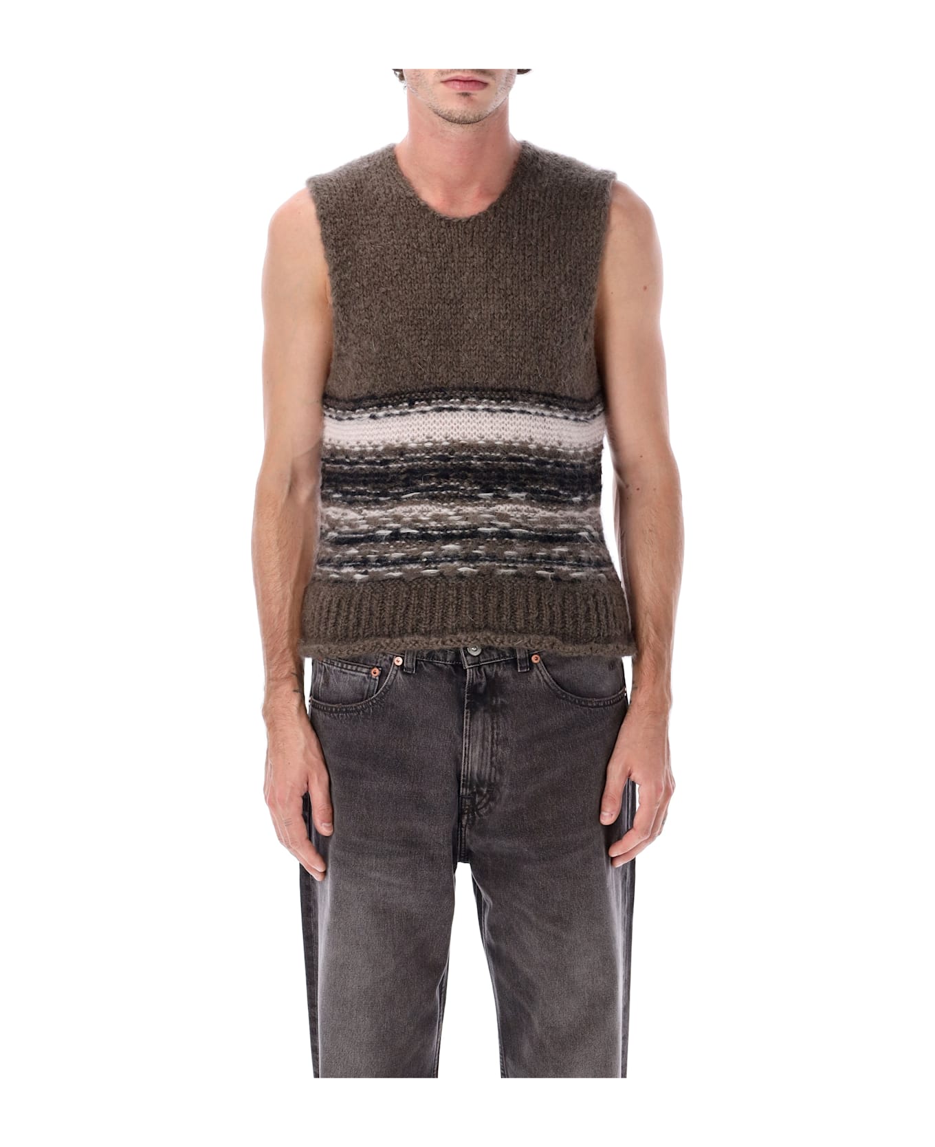Our Legacy Mohair Wool Tank Blur Fair Isle - BLUR
