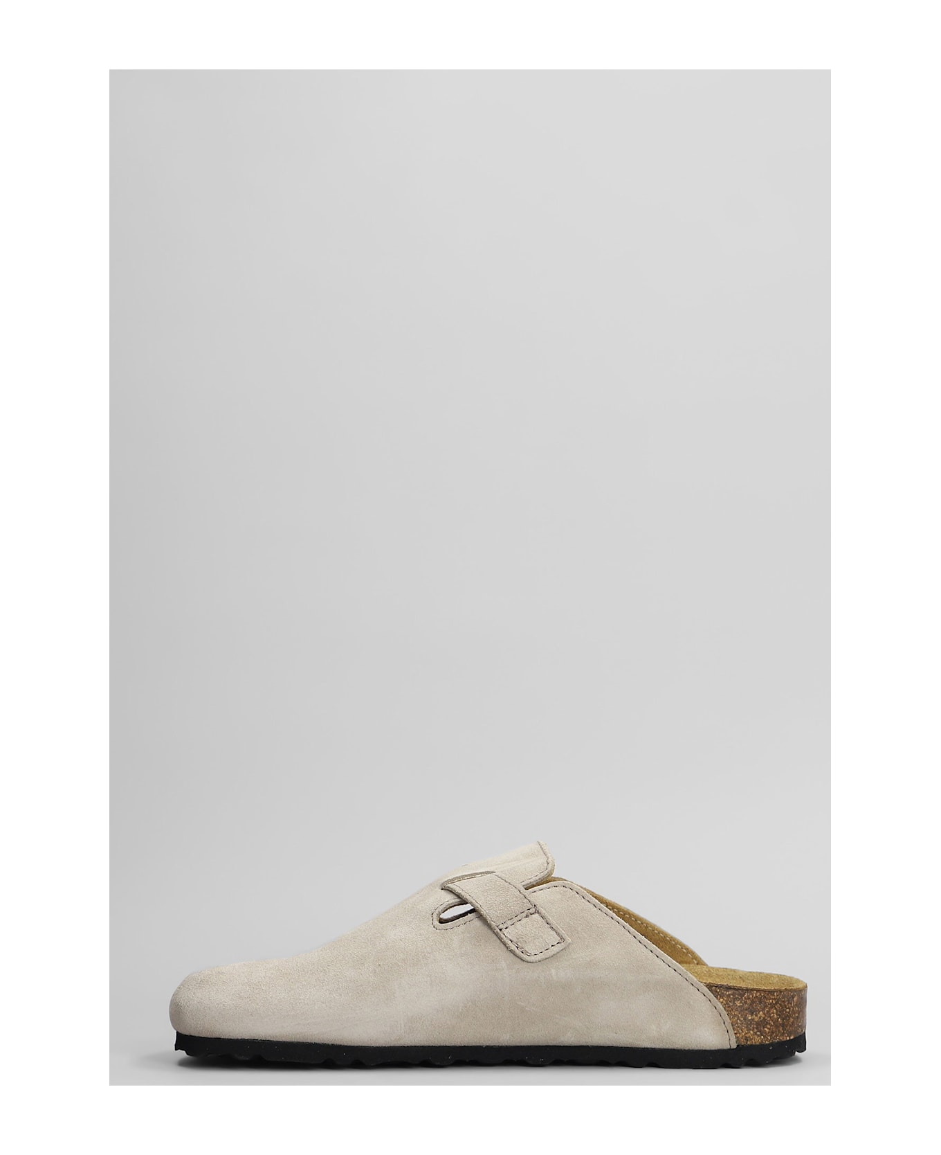 Cubanas Maria Slipper-mule In Grey Suede - grey