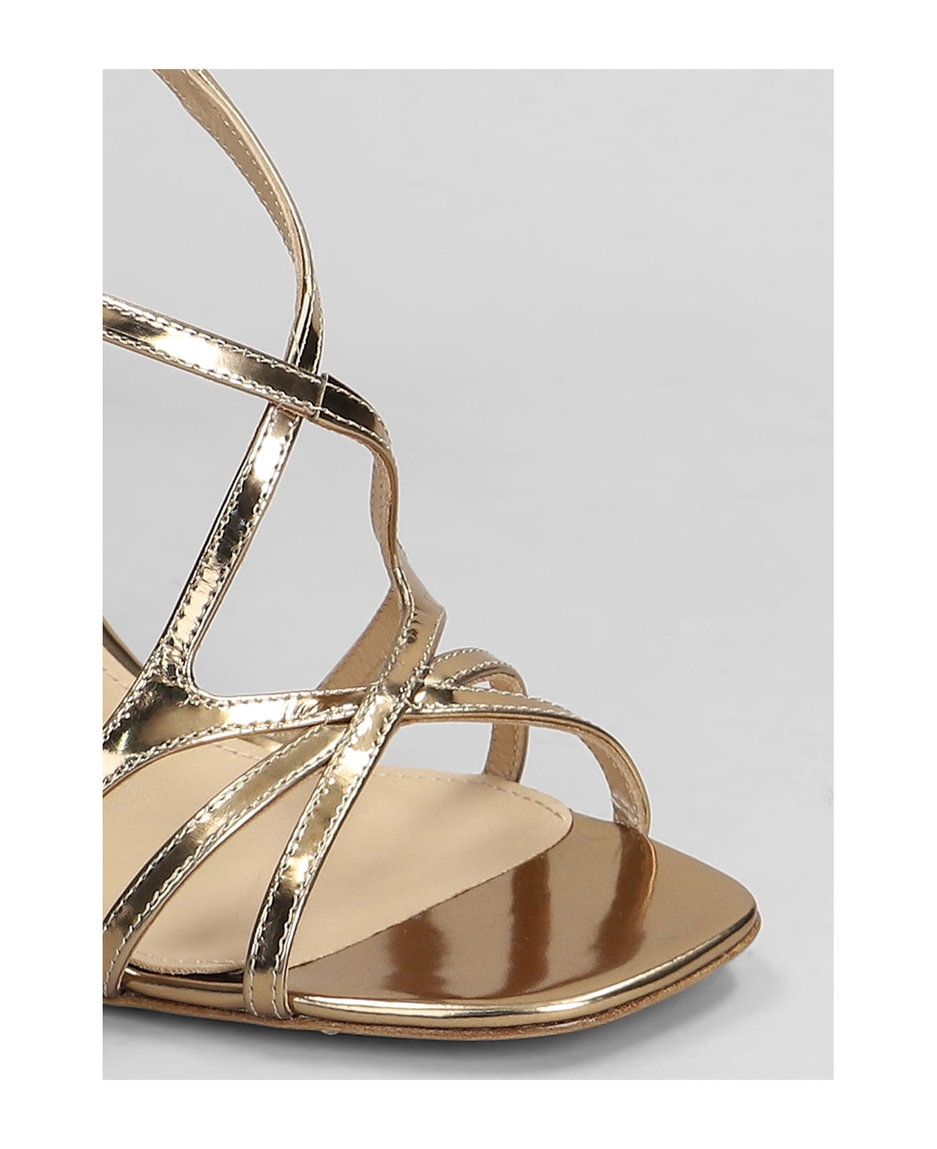 Lola Cruz Angela 85 Sandals In Gold Leather - gold