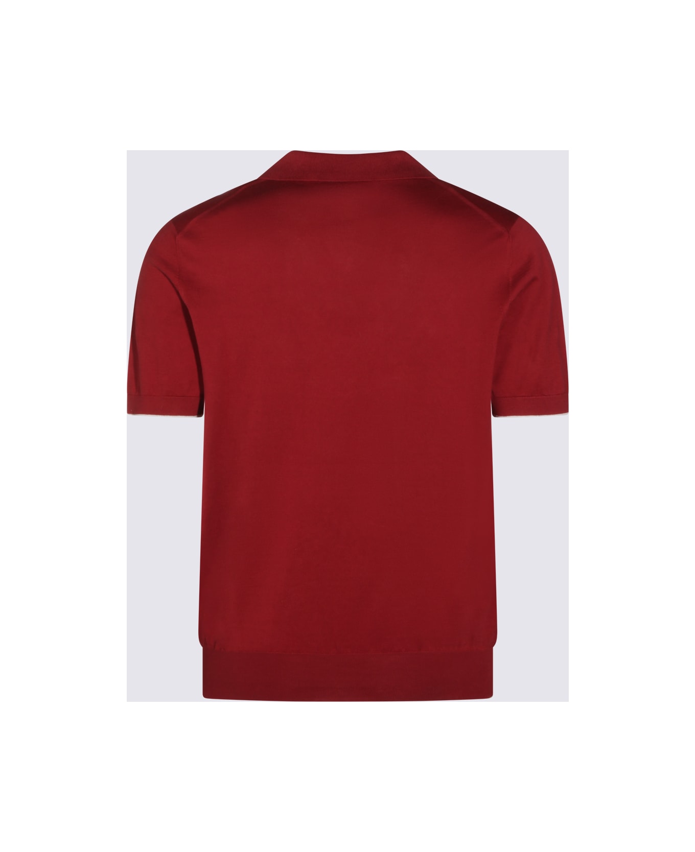 Brunello Cucinelli Cherry Cotton Polo Shirt - Red