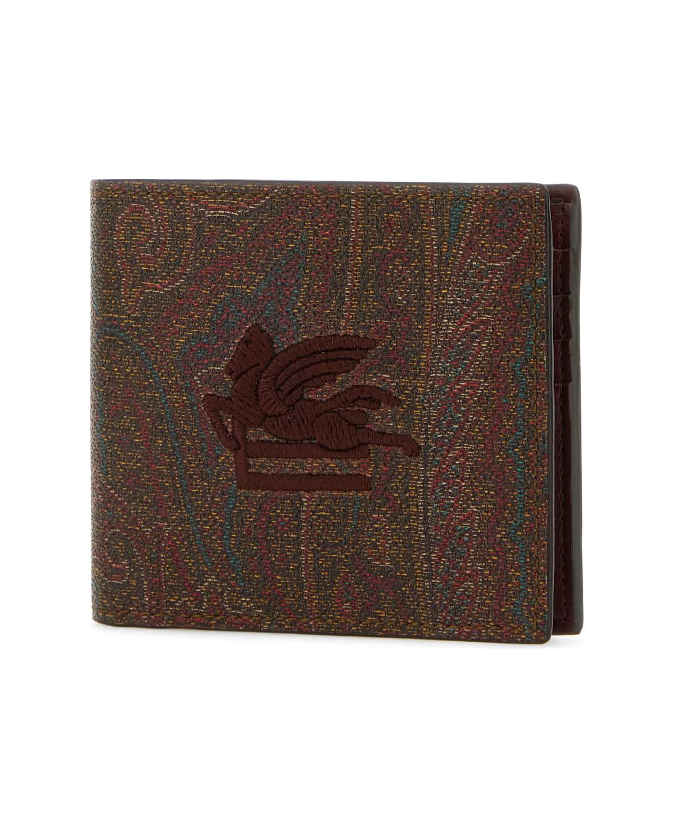 Etro Embroidered Synthetic Leather Wallet - 600 財布