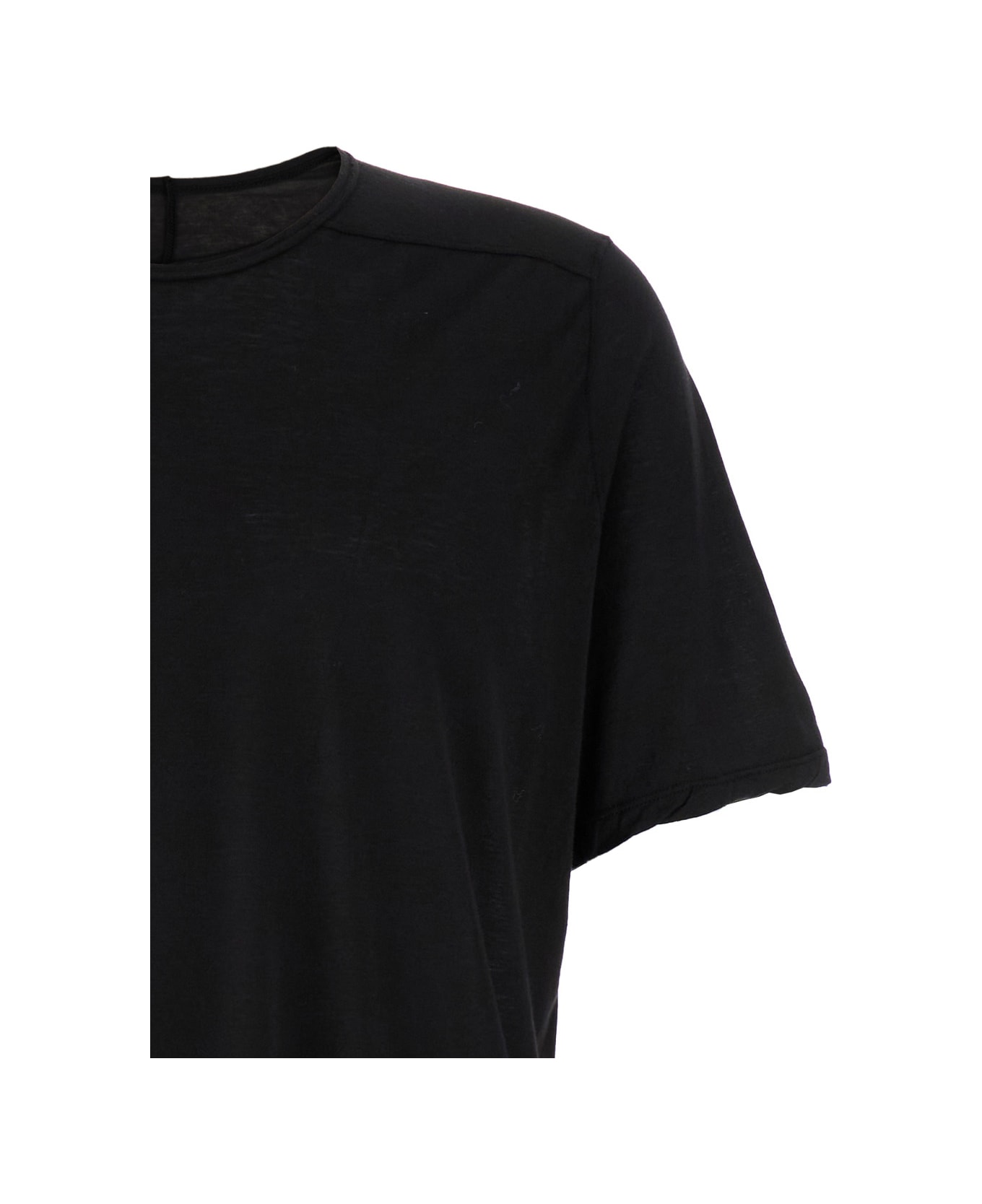 DRKSHDW Black Crewneck T-shirt With Oversized Band In Cotton Man - Black シャツ