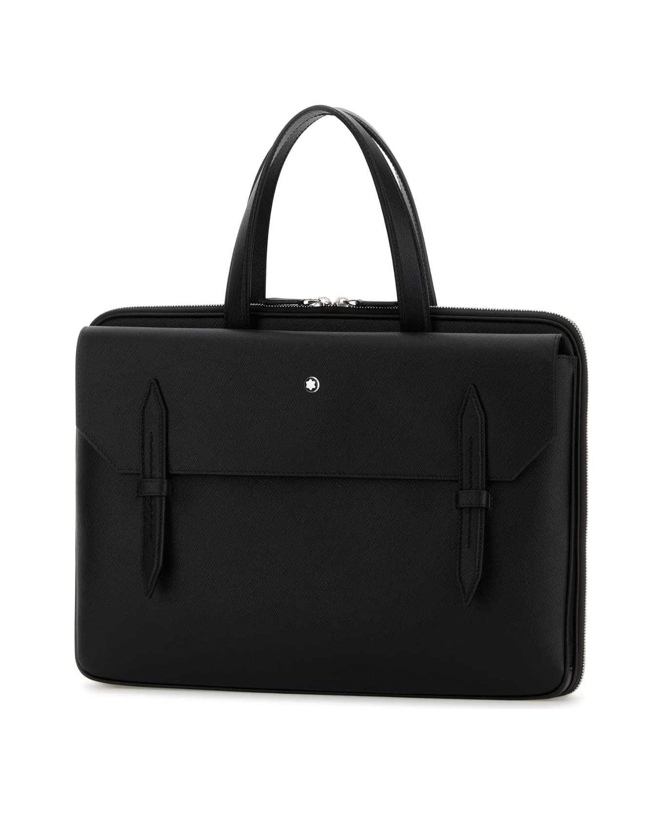 Montblanc Black Leather Briefcase - 000