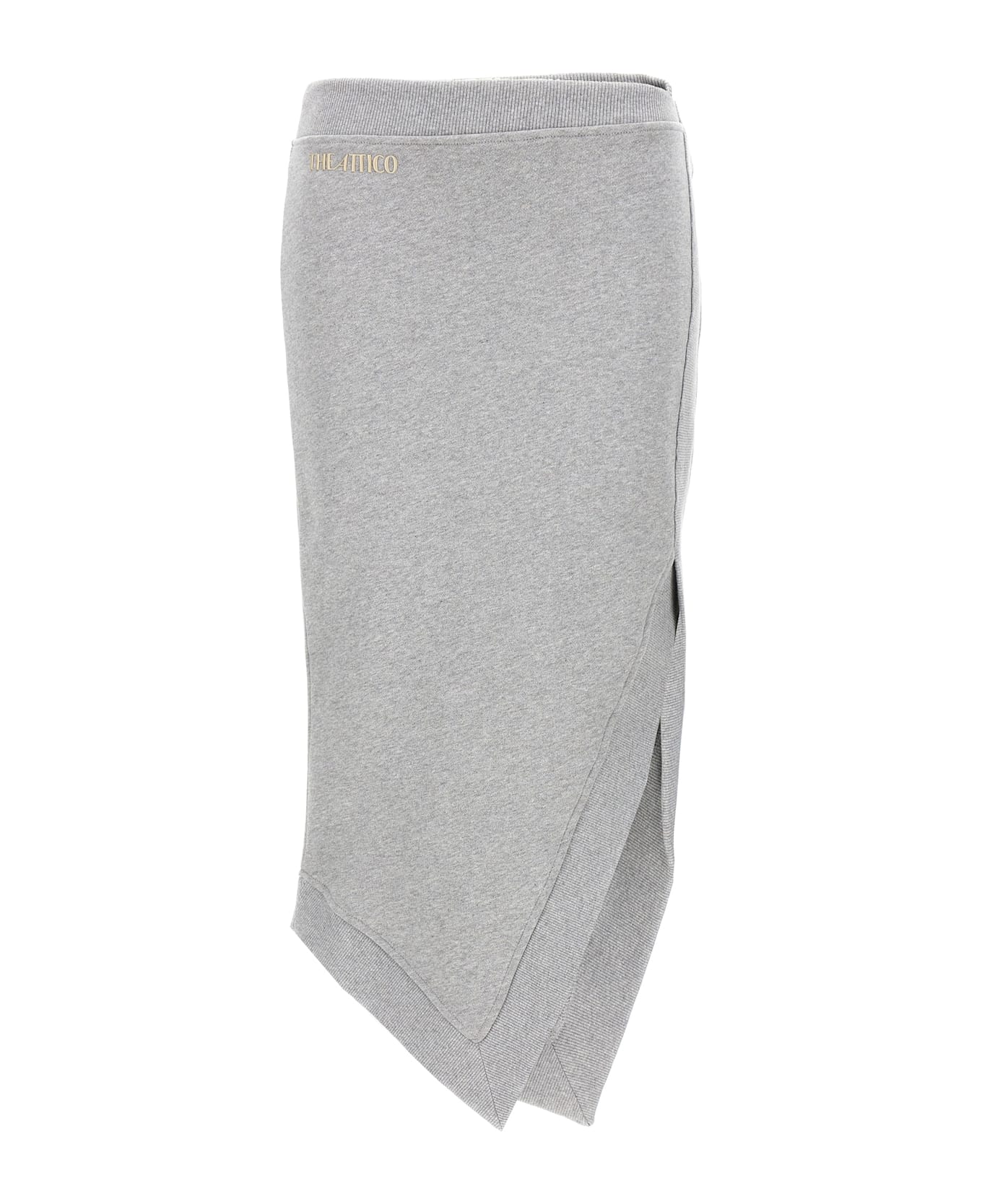 The Attico Asymmetrical Midi Skirt - Gray