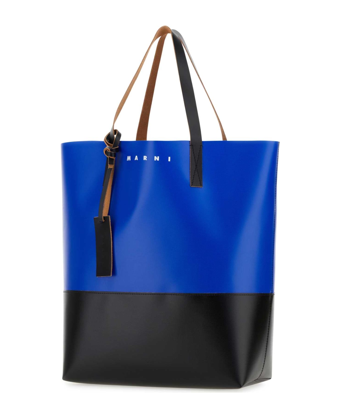 Marni Two-tone Pvc Tribeca Shopping Bag - ROYALBLACKBLACK トートバッグ