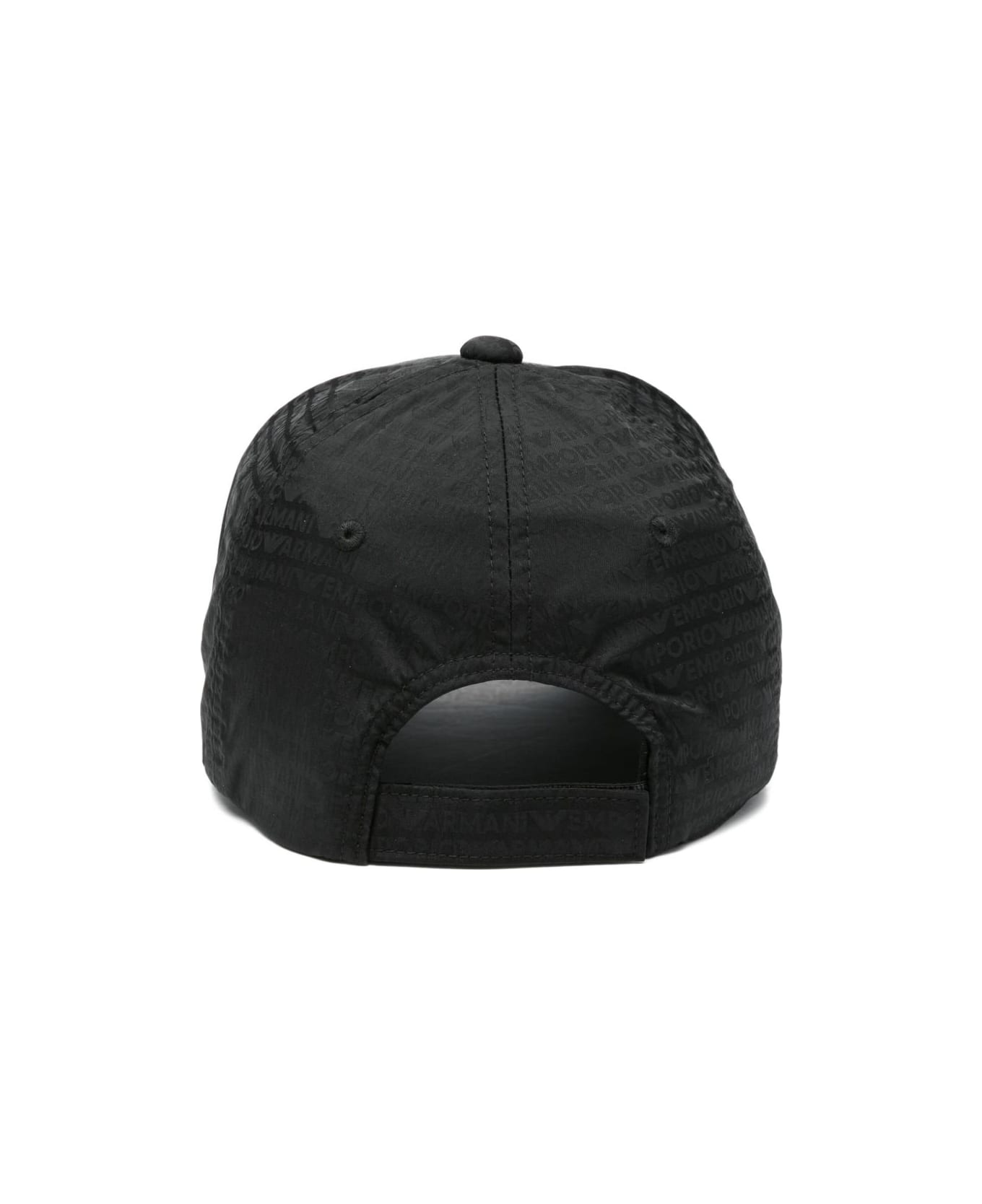 Emporio Armani Logo Baseball Cap - Black