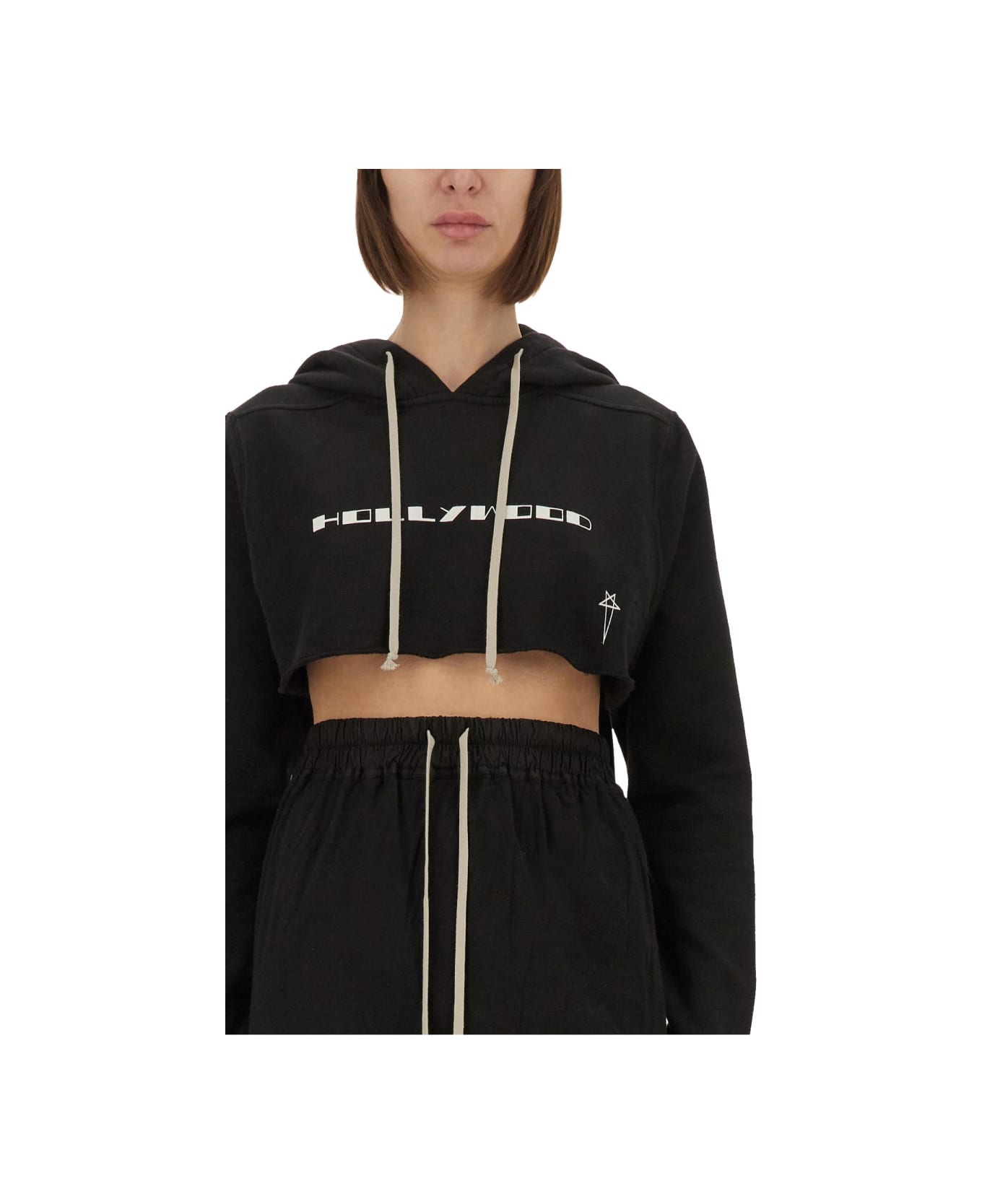 DRKSHDW Cropped Sweatshirt - BLACK
