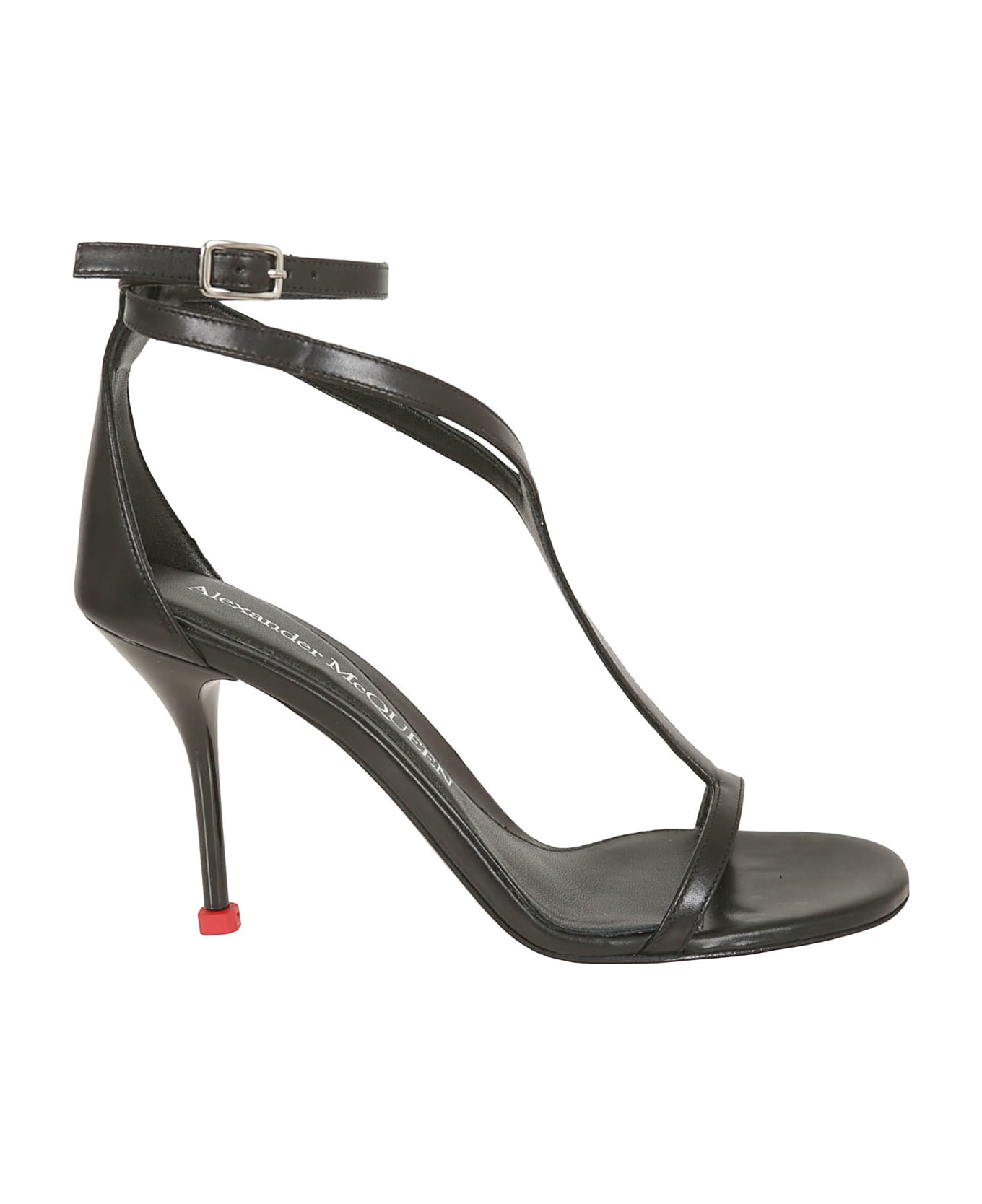 Alexander McQueen Sandal Leath S.leath - Black Lust Red