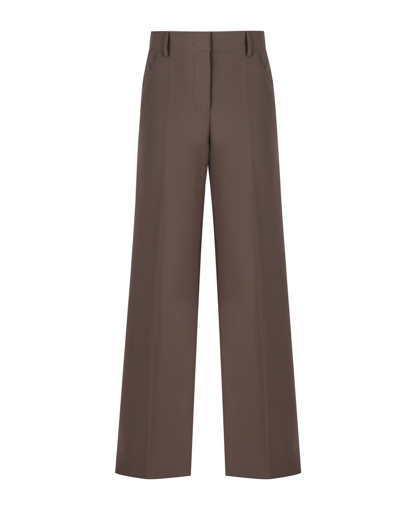 Philosophy di Lorenzo Serafini High-waist Wide-leg Trousers - mud