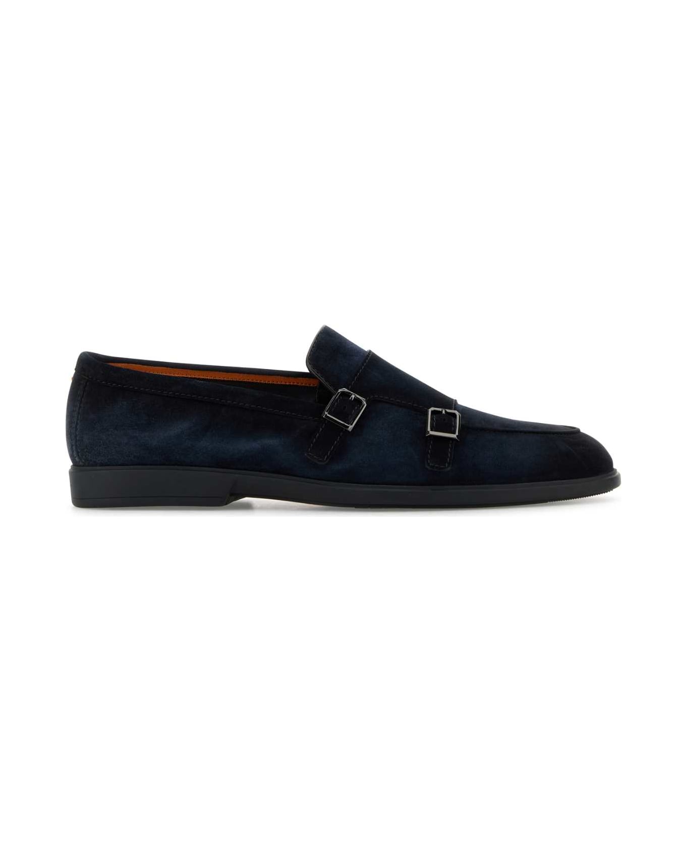 Santoni Midnight Blue Suede Pura Loafers - U60
