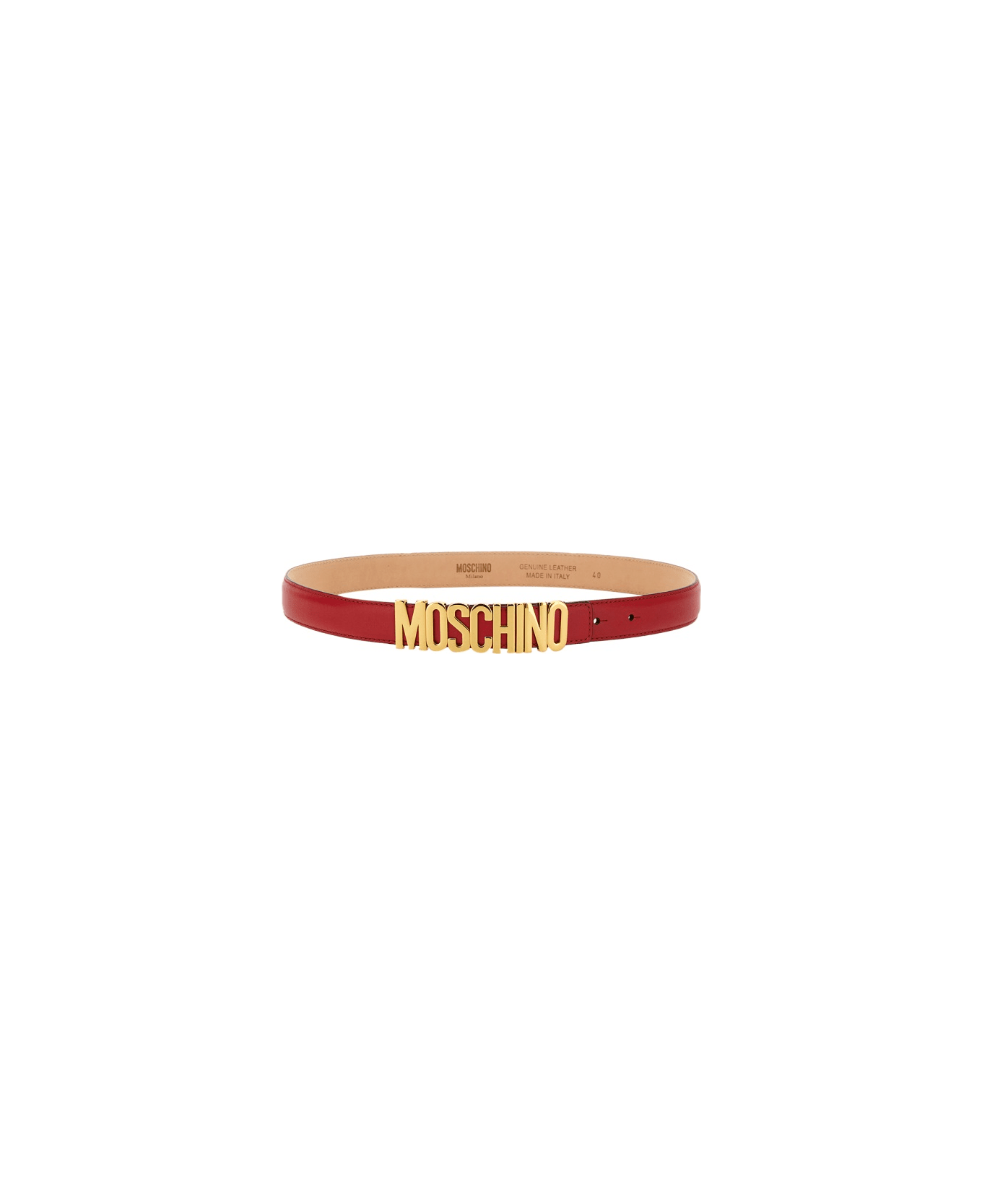 Moschino Belt With Logo - RED