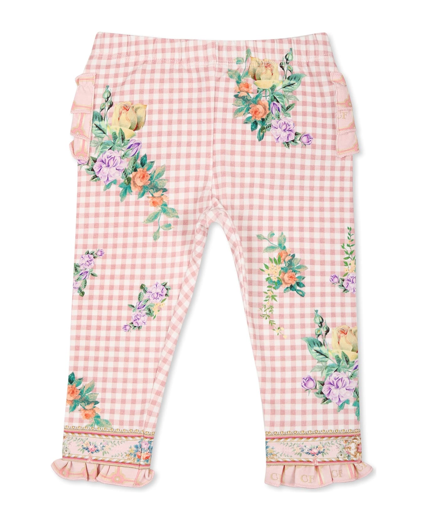 Camilla Pink Leggings For Baby Girl With Floral Print - Pink