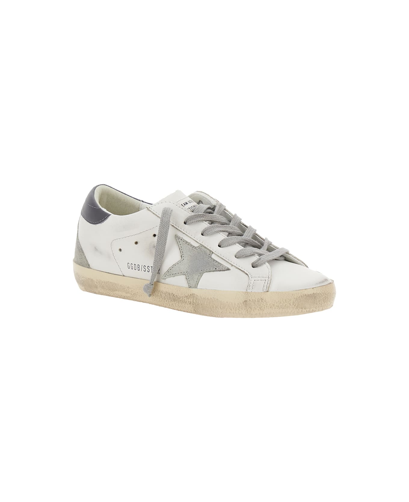 Golden Goose White Low Top Sneakers With Star Patch In Vintage Leather Woman - White