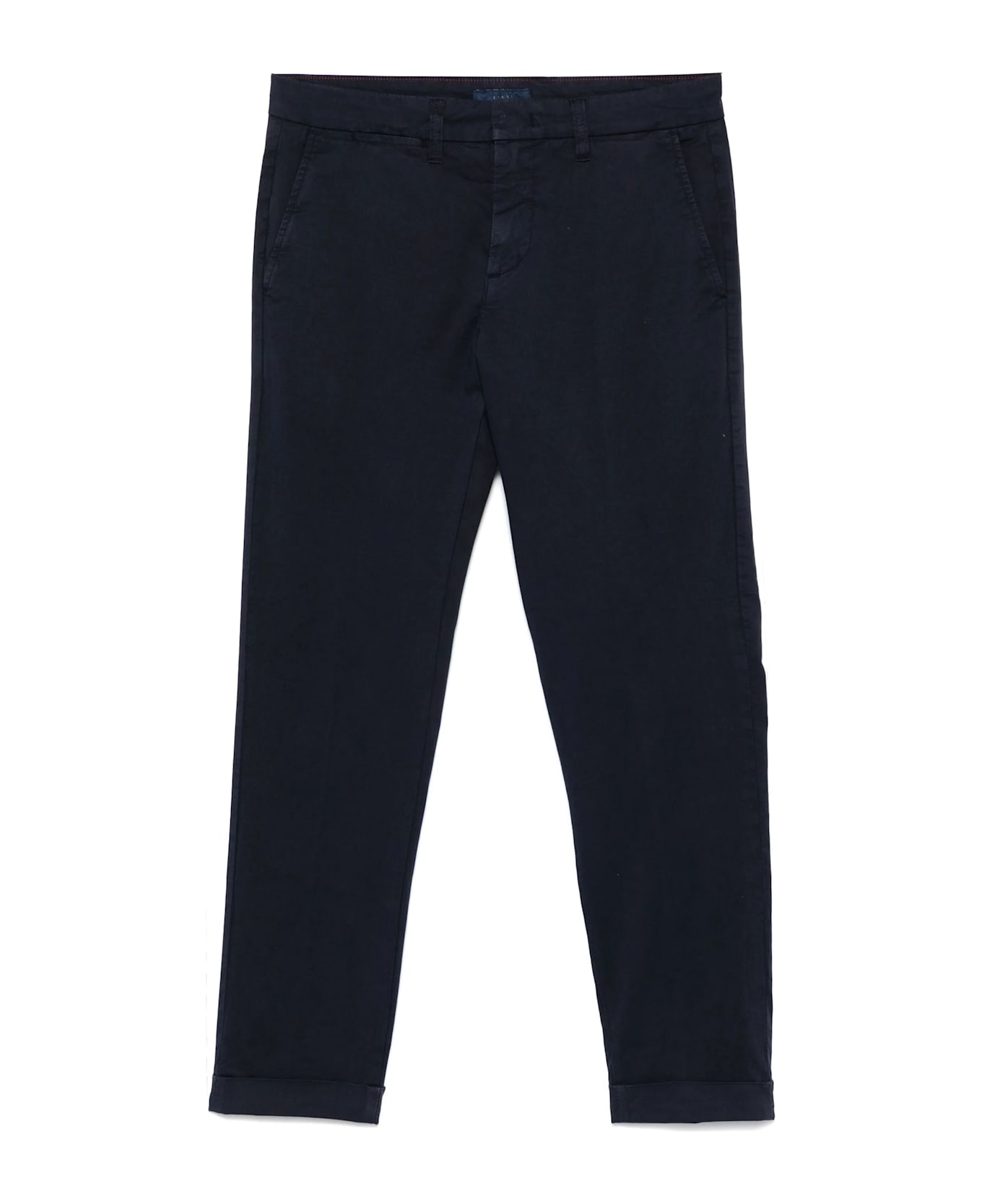 Fay Blue Cotton Blend Trousers - Blue