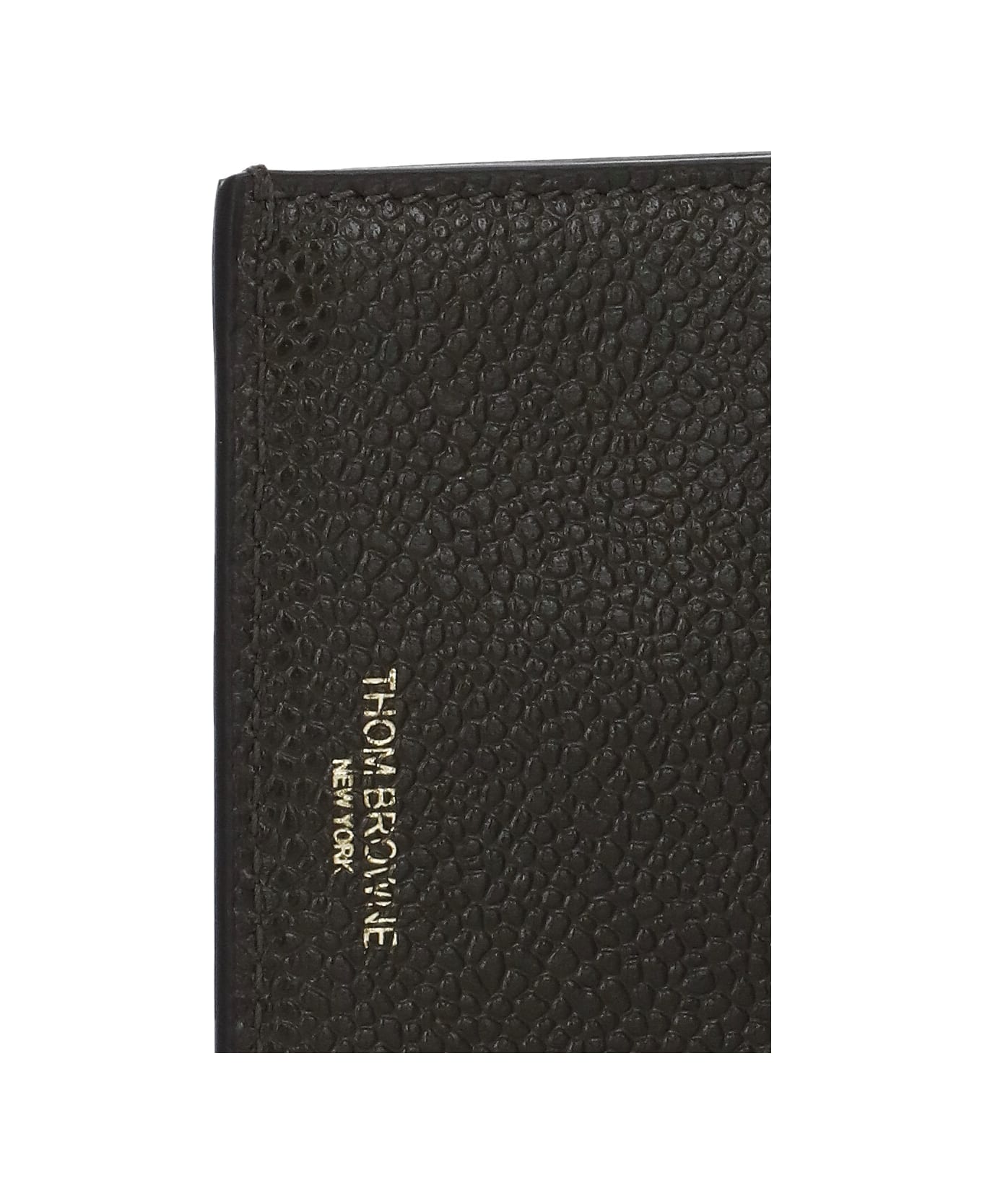 Thom Browne Pebble Grain
 Card Holder - Brown