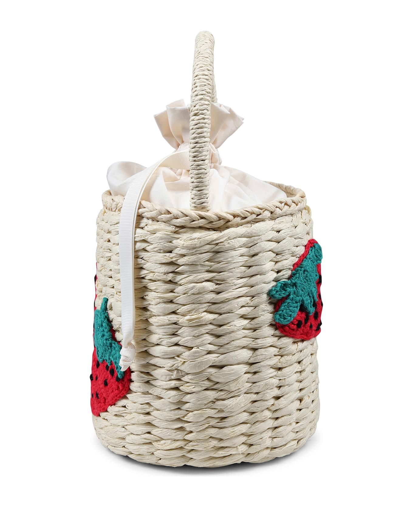 Stella McCartney Kids Beige Bag For Girl With Strawberries - Beige