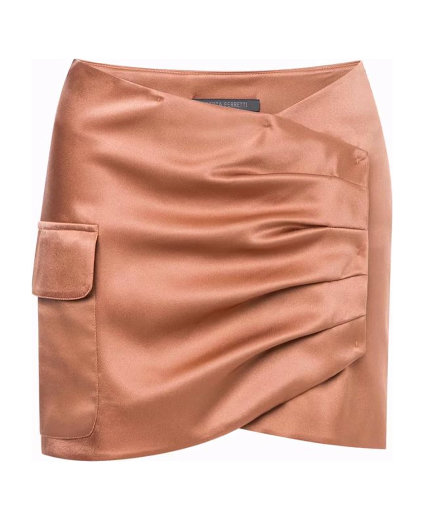 Alberta Ferretti Satin Miniskirt - Beige スカート