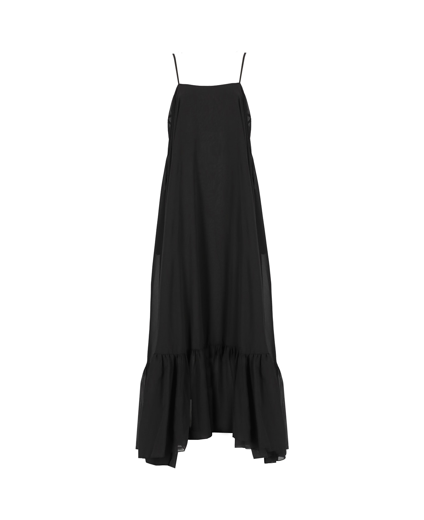 Rotate by Birger Christensen Chiffon Maxi Wide Dress - Black