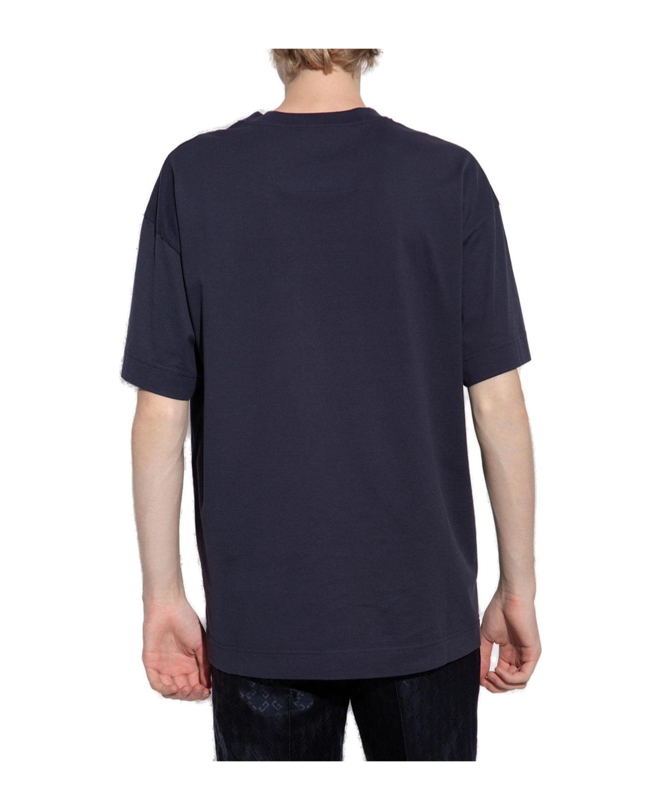 Givenchy Logo Detailed Crewneck T-shirt - Blue