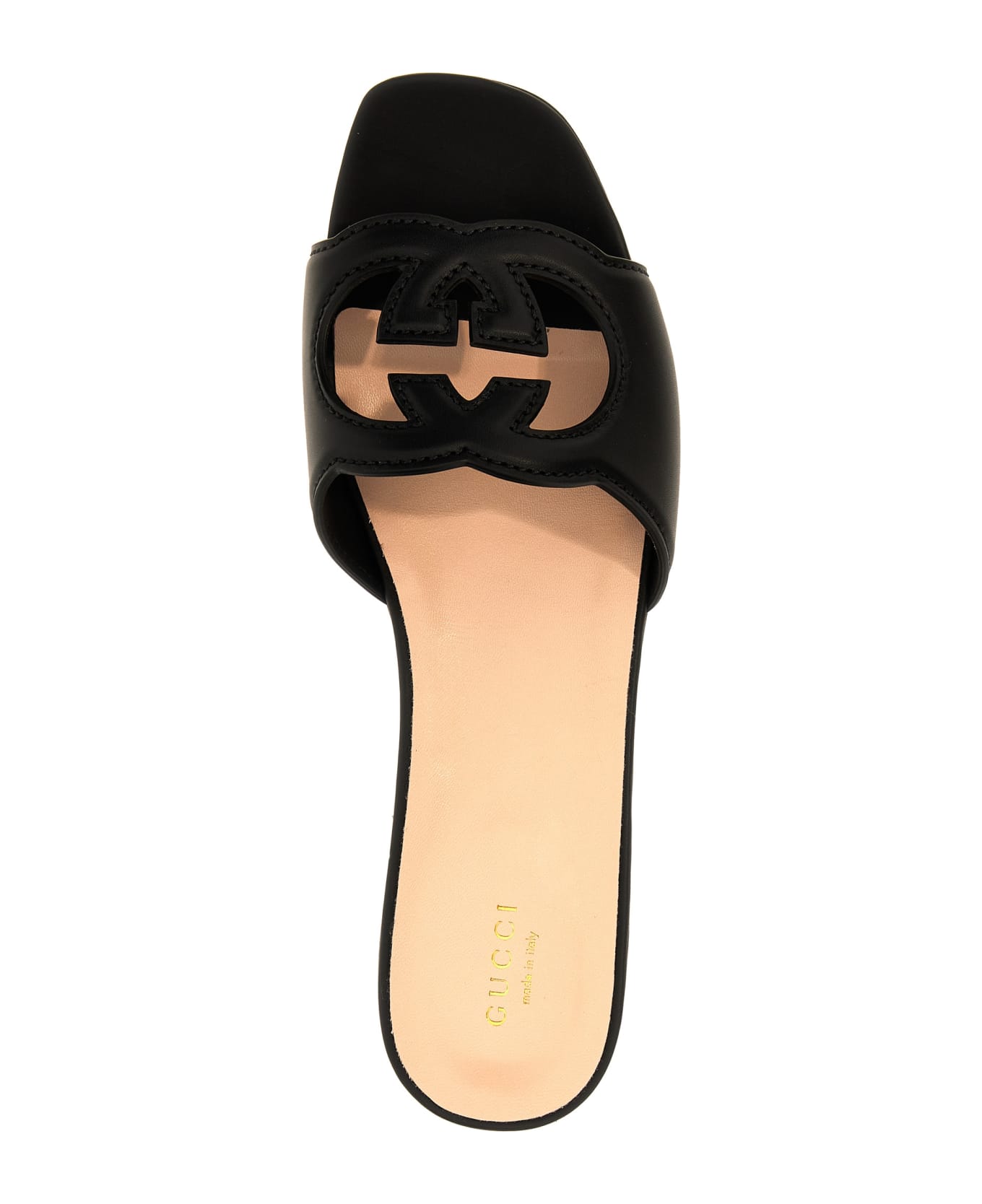 Gucci 'incrocio Gg' Sandals - Black