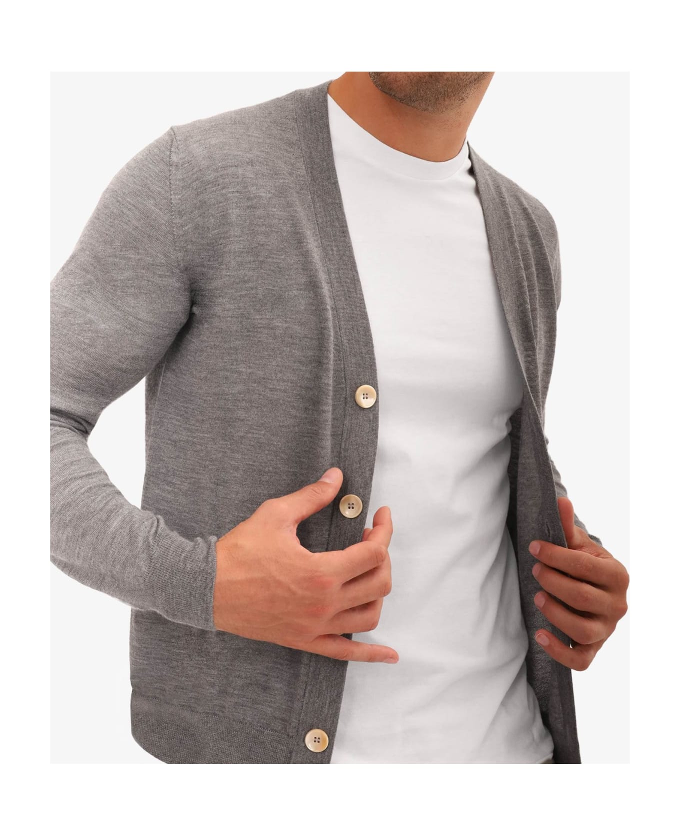 Larusmiani Cardigan Spirit 54 Cardigan - LightGray