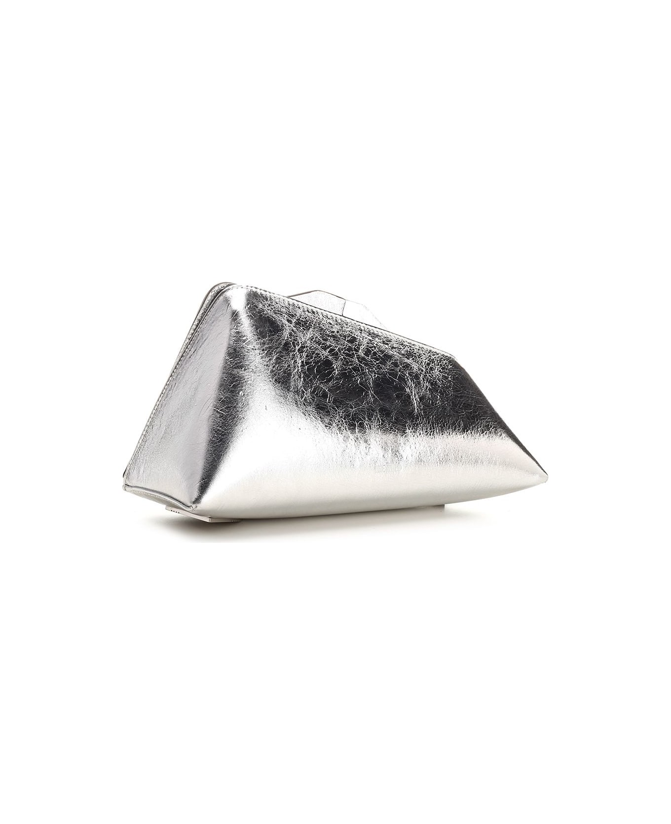 The Attico Oversized ''8.30pm'' Clutch - Silver