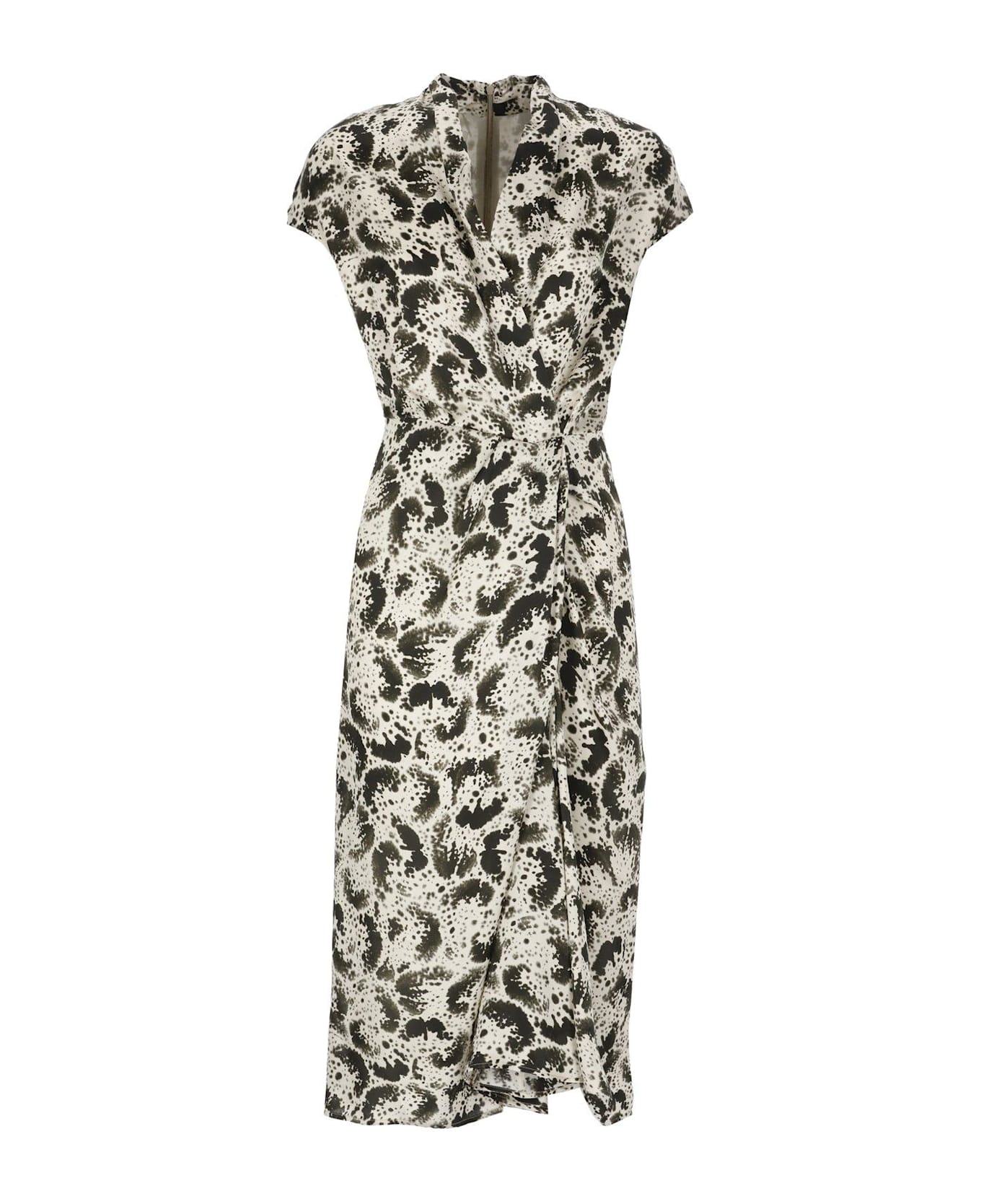 Dries Van Noten Dilian Printed Dress - BLACK/NEUTRALS