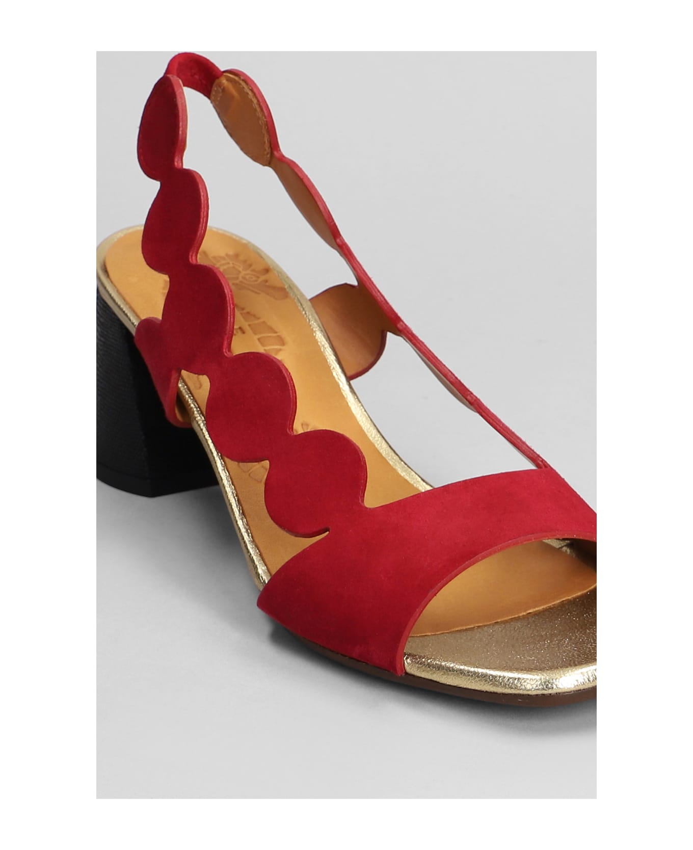 Chie Mihara Roka Sandals In Red Suede - red