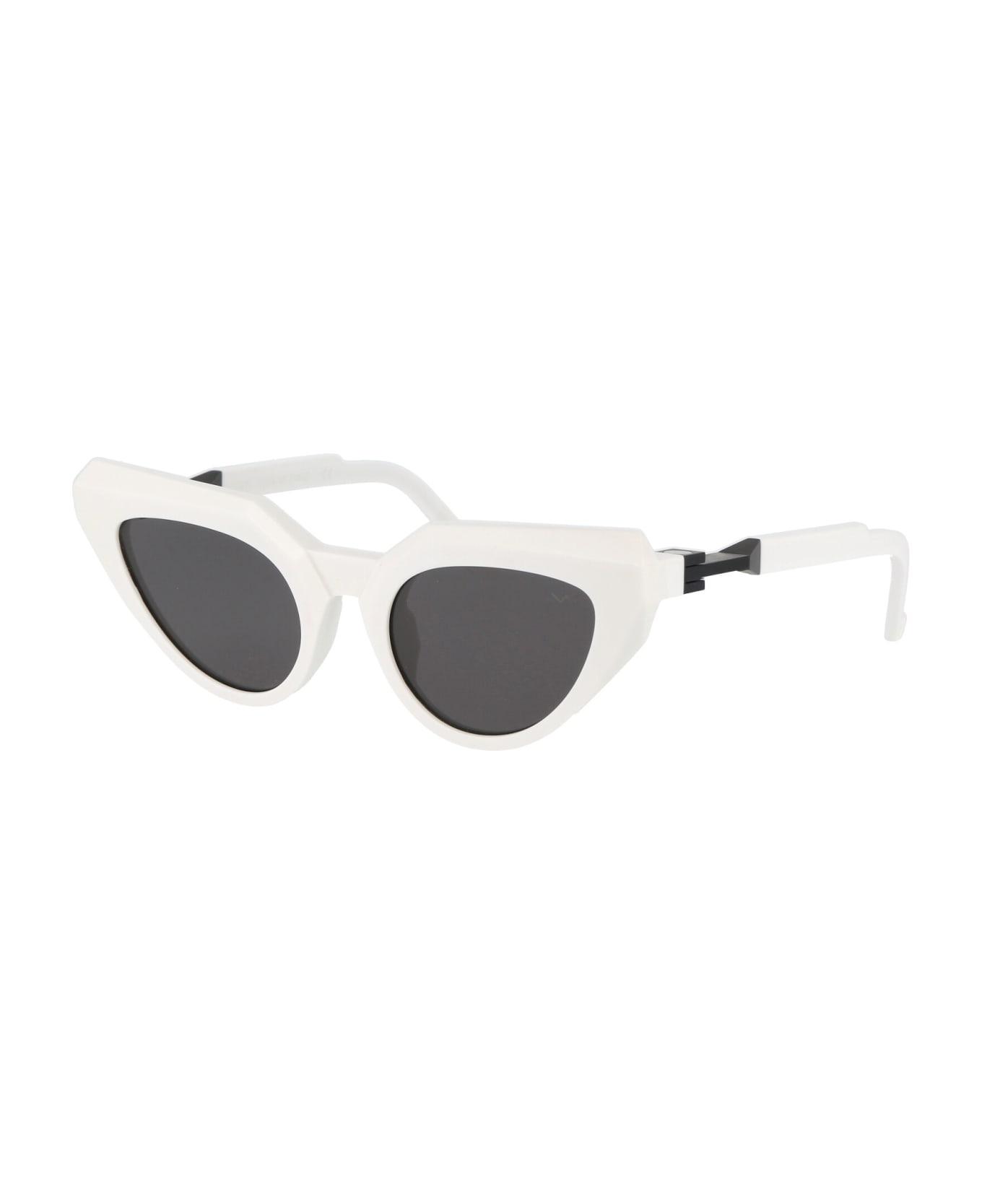 VAVA Bl0028 Sunglasses - WHITE|BLACK FLEX HINGES|BLACK LENSES