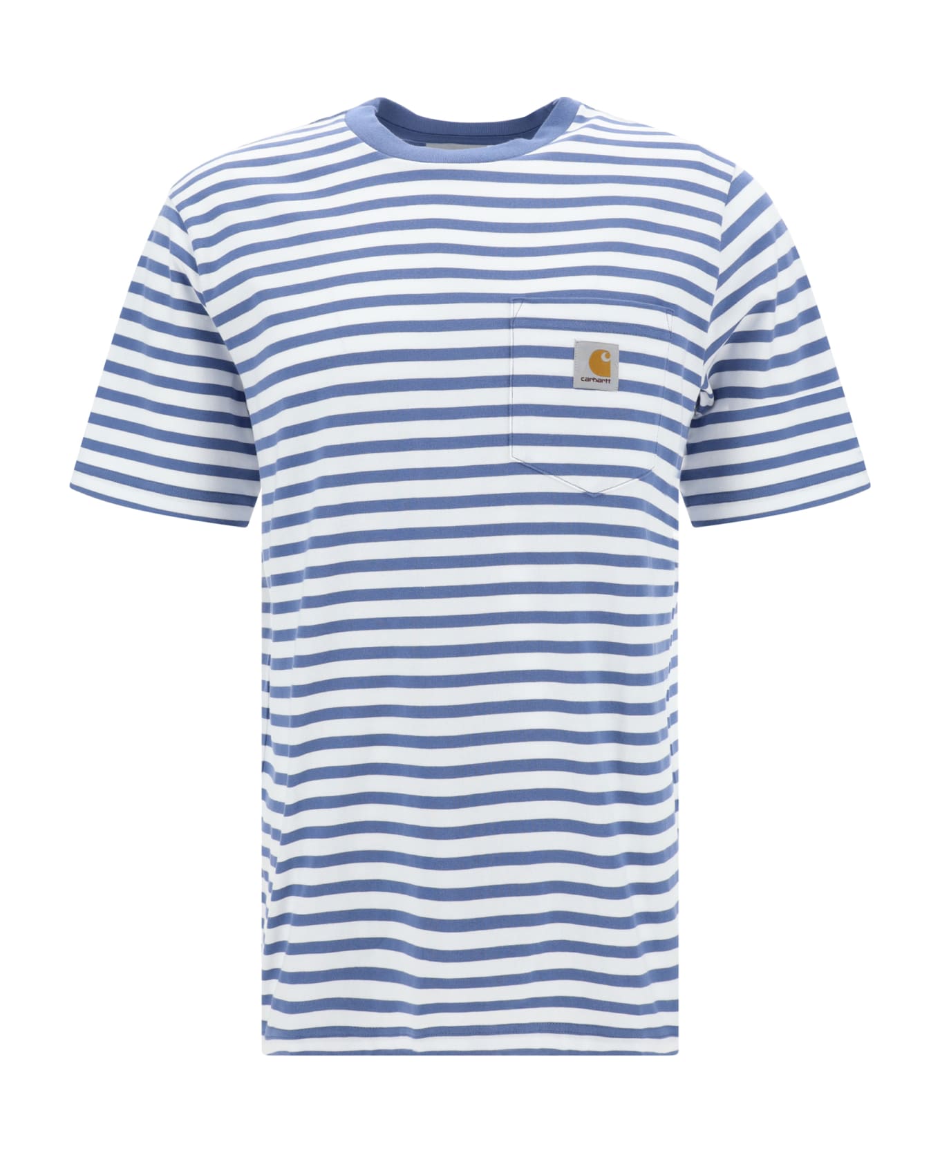 Carhartt T-shirt - Seidler Stripe, Sorrent / White
