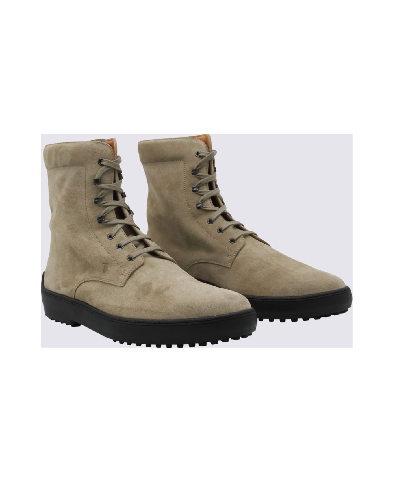 Tod
s Taupe Leather Boots - Beige