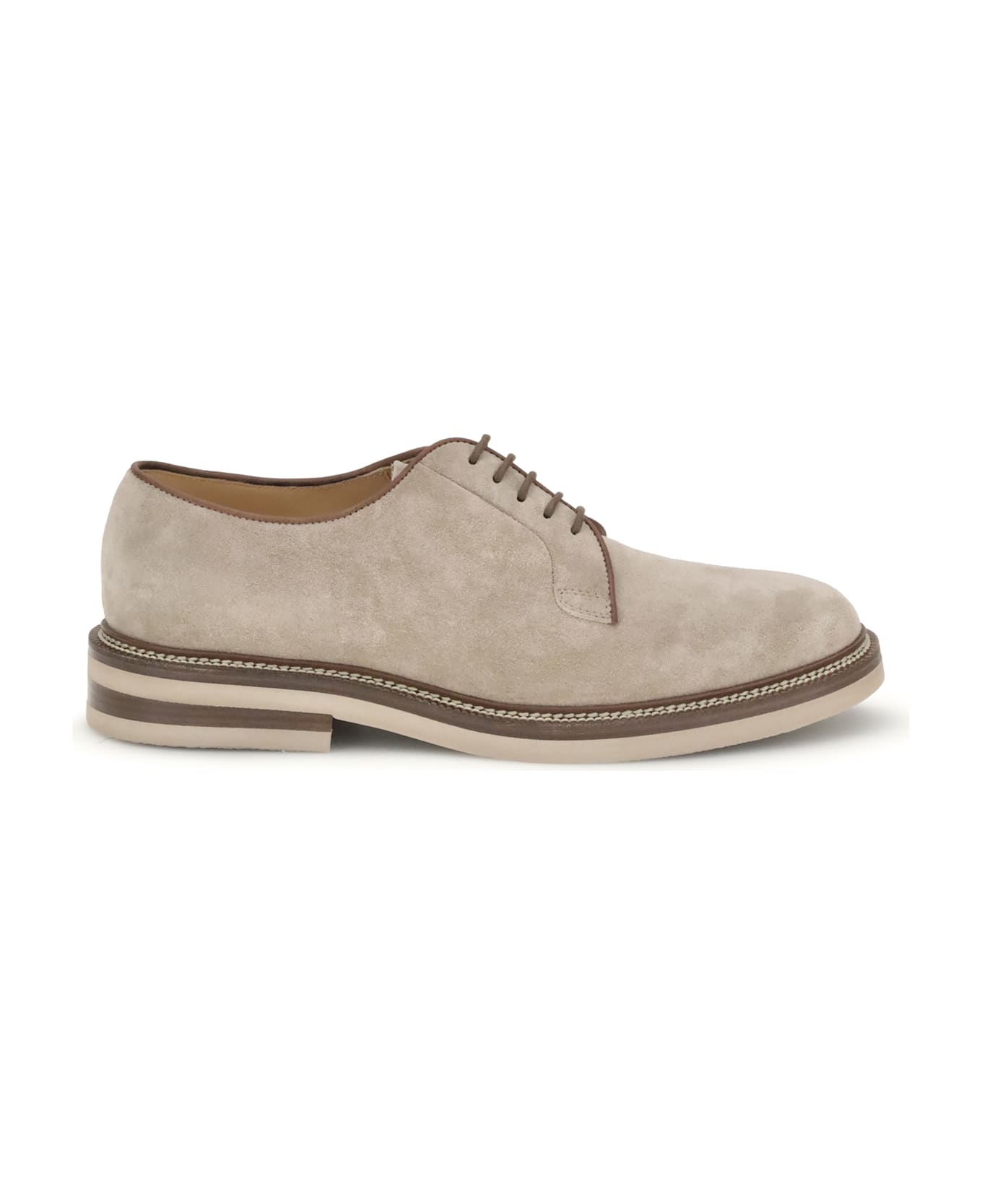 Brunello Cucinelli Suede Derby Lace-up Shoes
