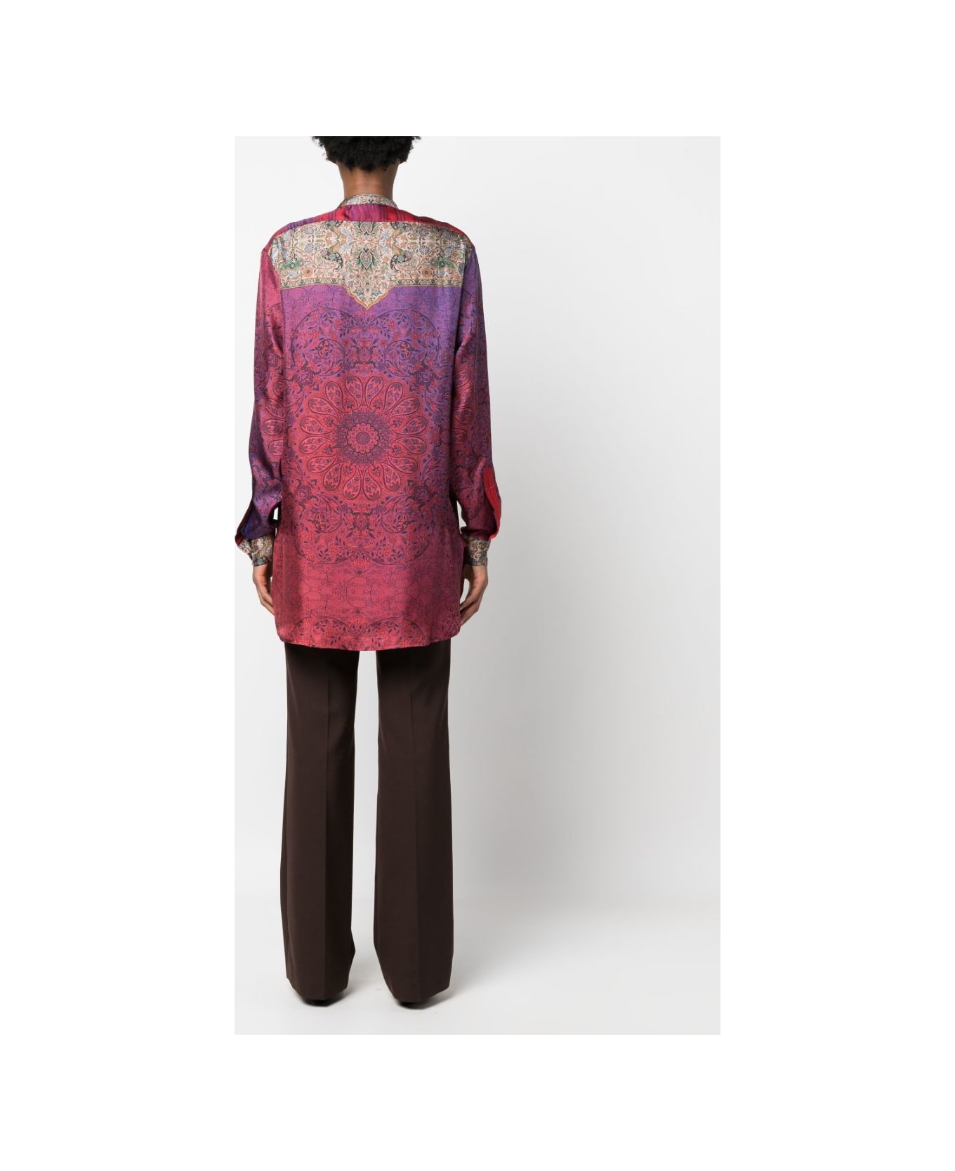 Pierre-Louis Mascia Printed Silk Shirt - Purple