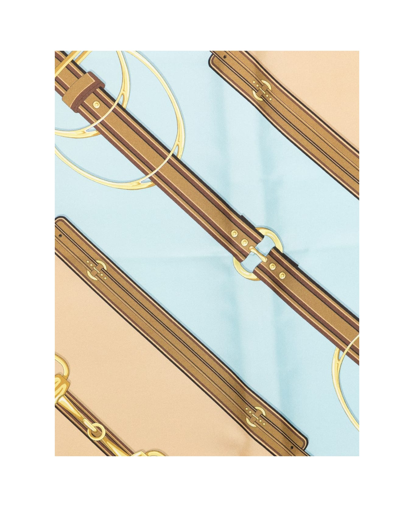 Gucci Printed Silk Foulard - Blue