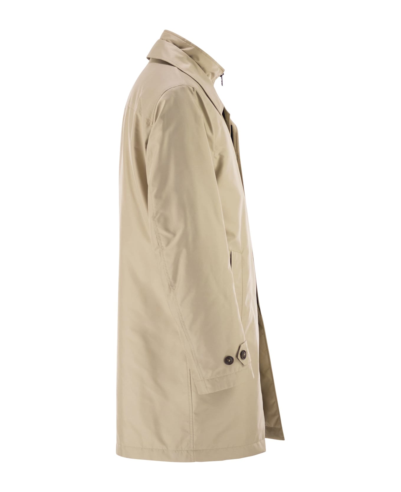 Fay Morning Coat In Technical Poplin - sabbia