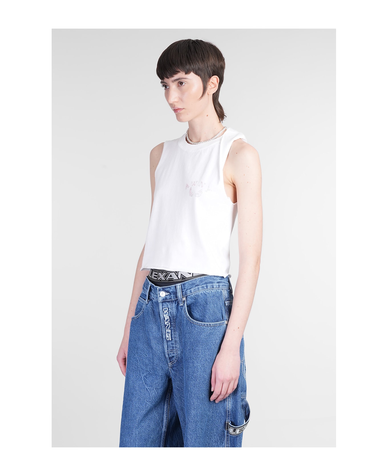 Alexander Wang Tank Top In White Cotton - white