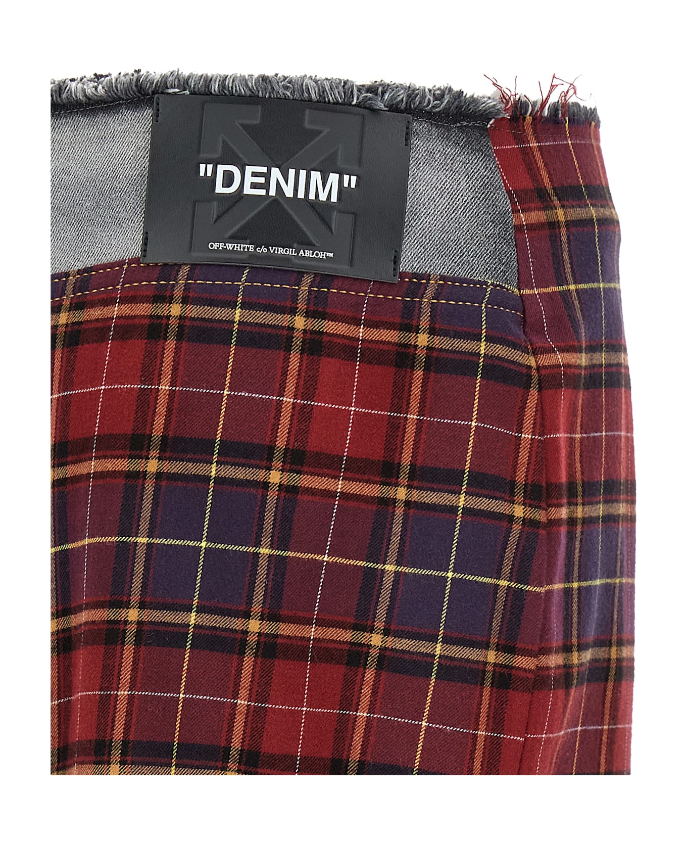 Off-White Patchwork Skirt - Multicolor