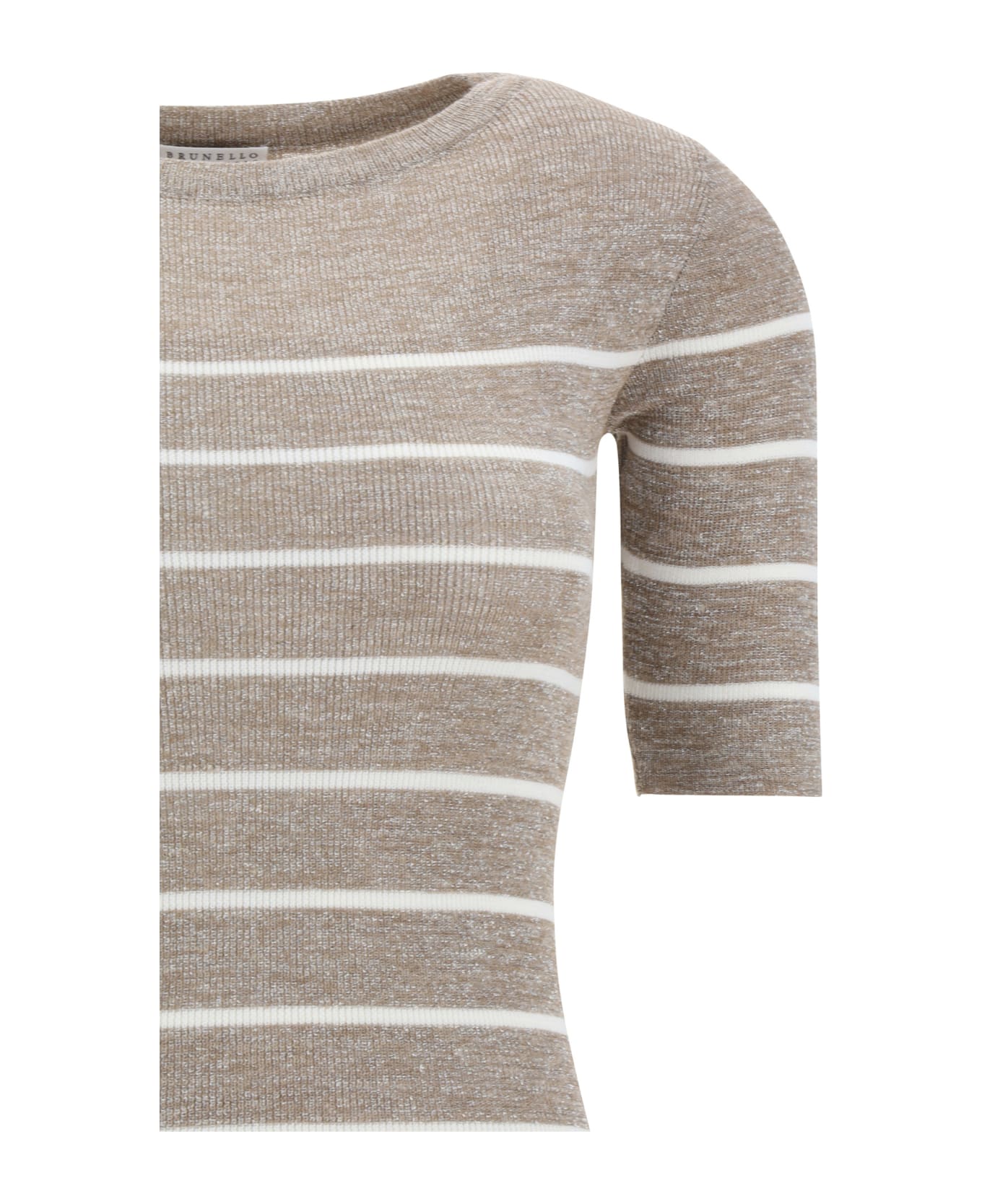 Brunello Cucinelli Lurex Striped Sweater - Cip31