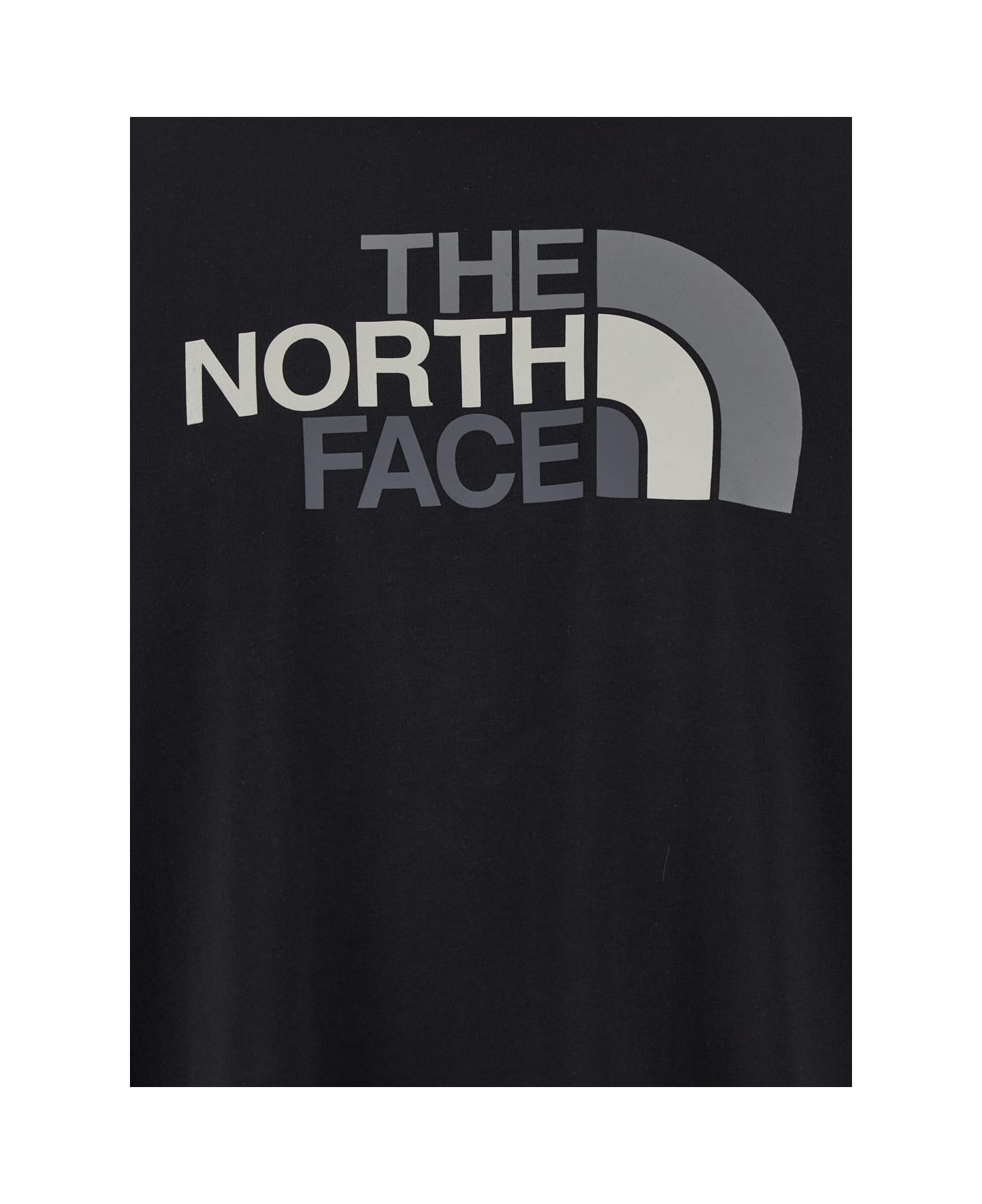 The North Face Black T-shirt With Maxi Logo Printed On The Front And Back In Cotton Blend Man - Black