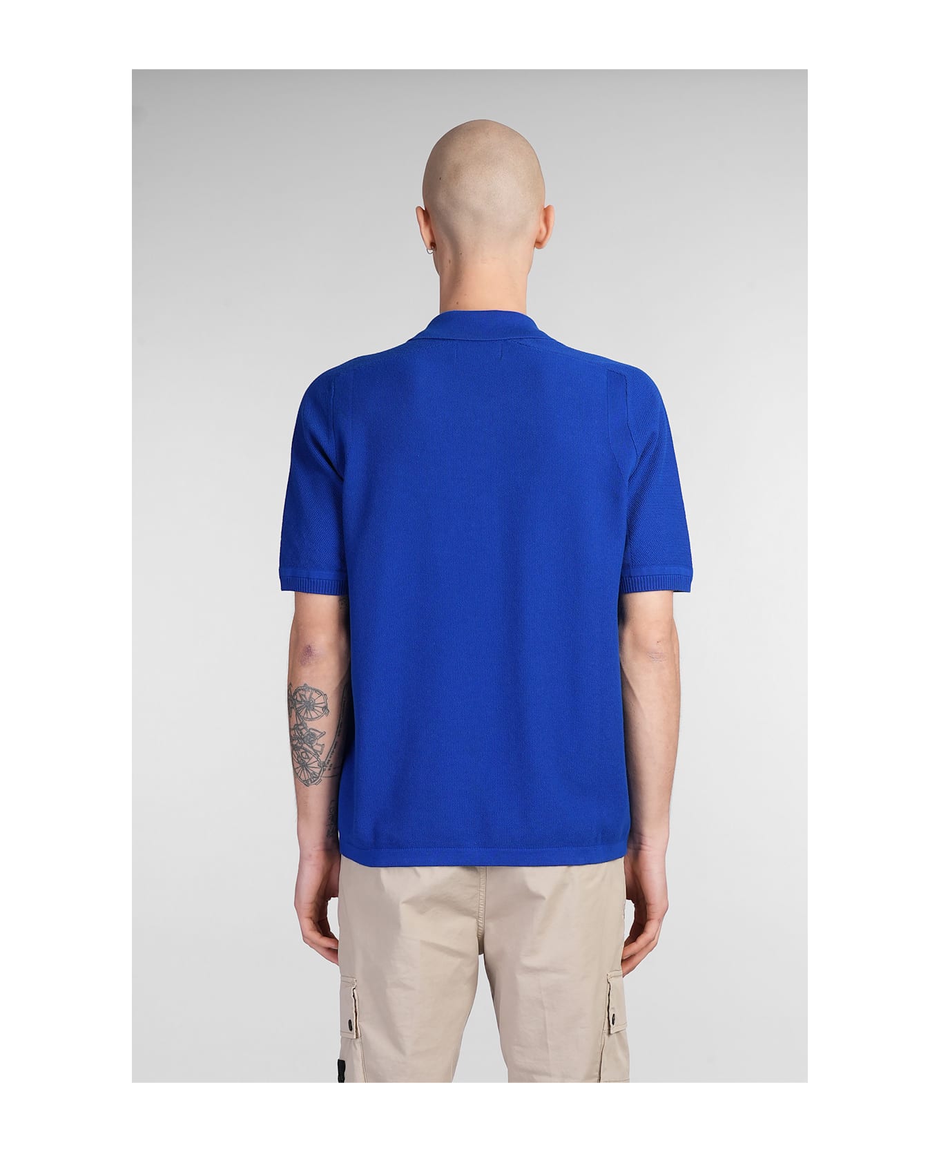 Stone Island Polo In Blue Cotton - blue