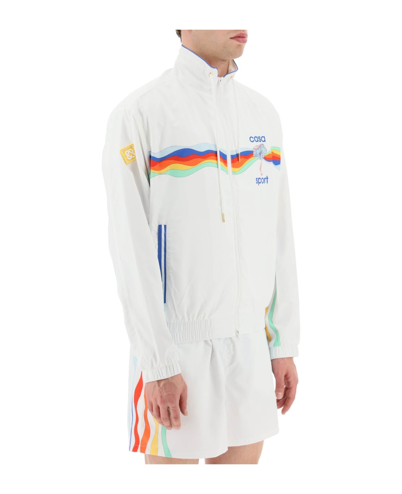 Casablanca Casual Jacket In White Polyester - MIND VIBRATIONS (White)